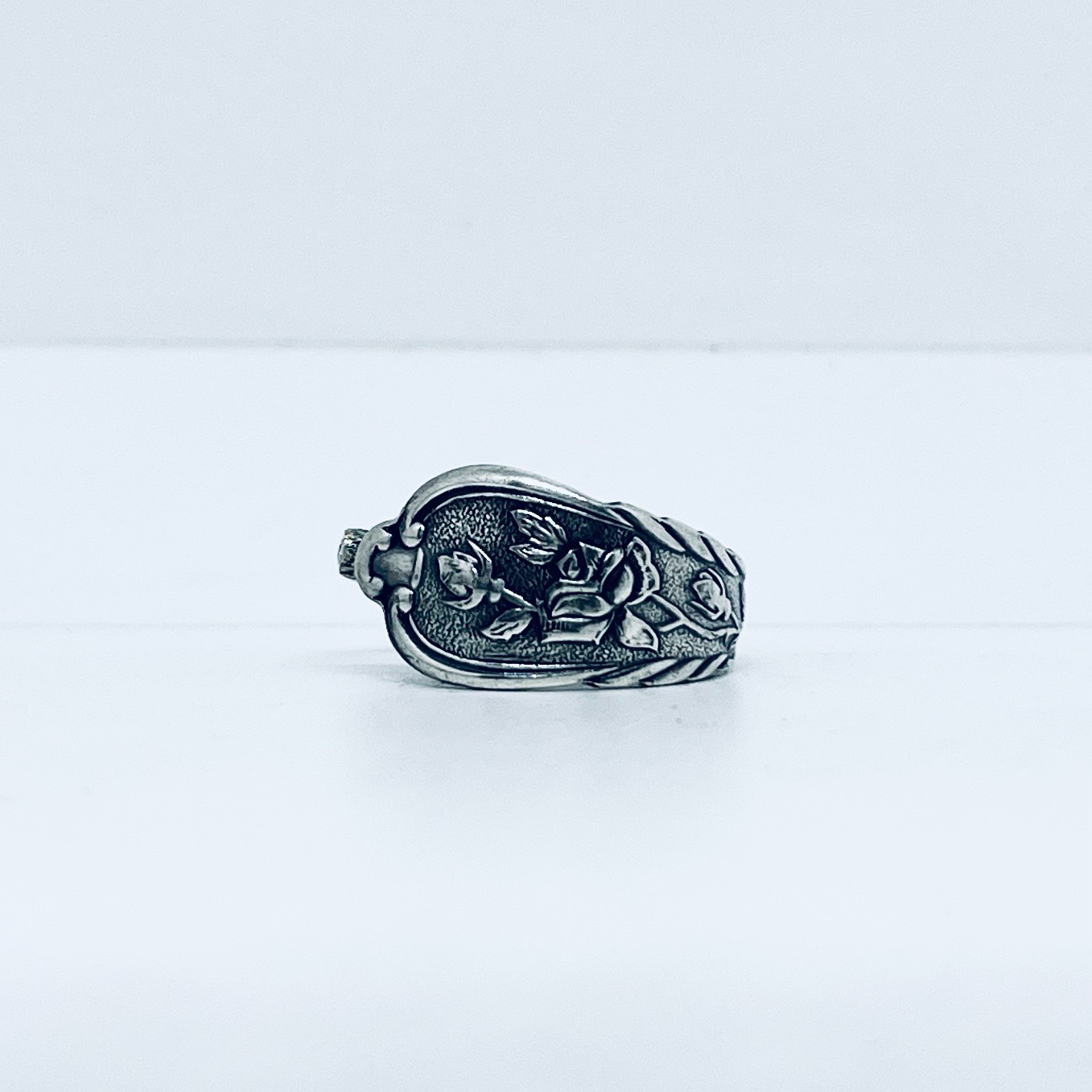 Anello Artigianale ROSE Mod. CLASSICO Realizzato con Antica posata in Argento (Prima Metà del ’900)