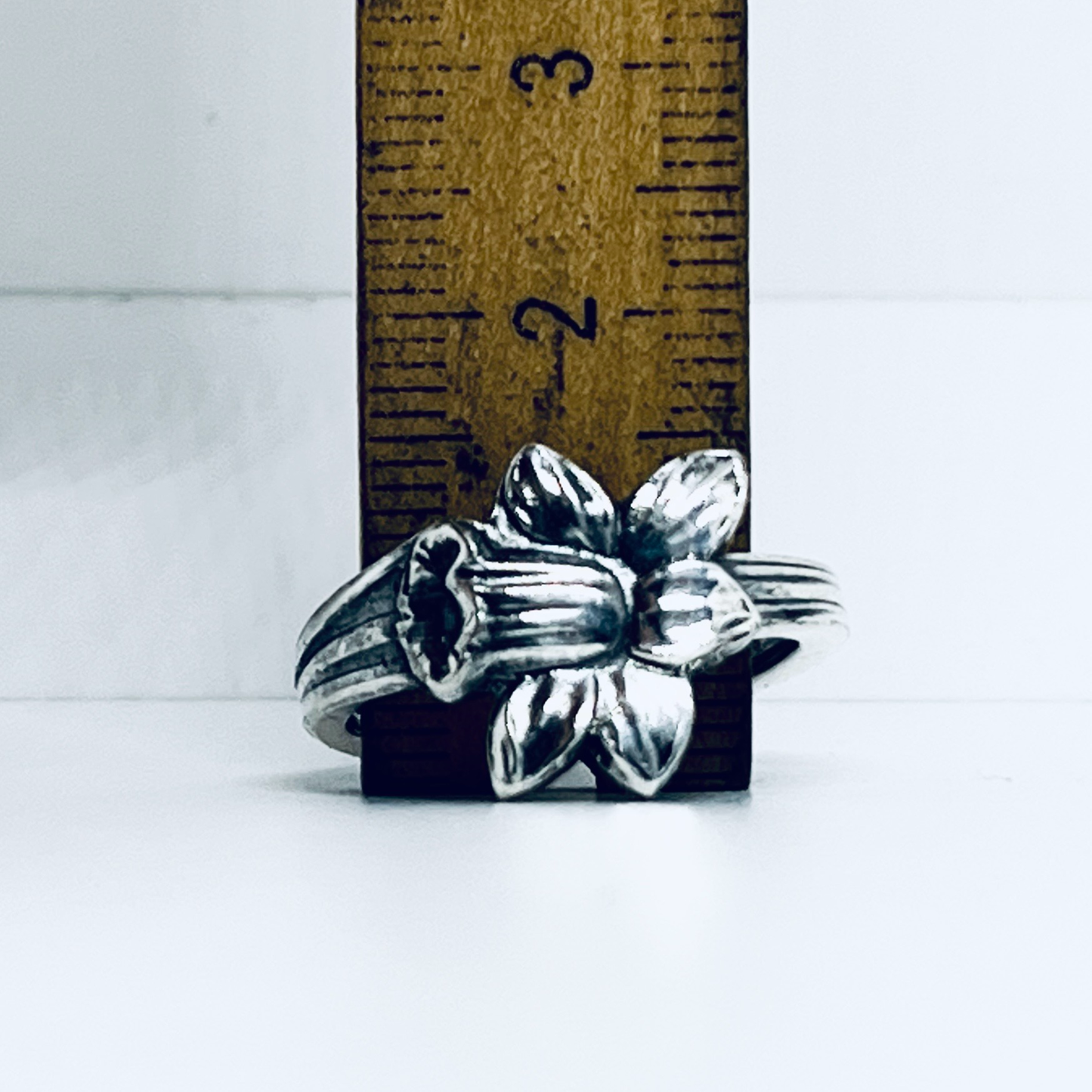 Anello Artigianale NARCISO Mod. CLASSICO Realizzato con Antica posata in Argento (Prima Metà del ’900)