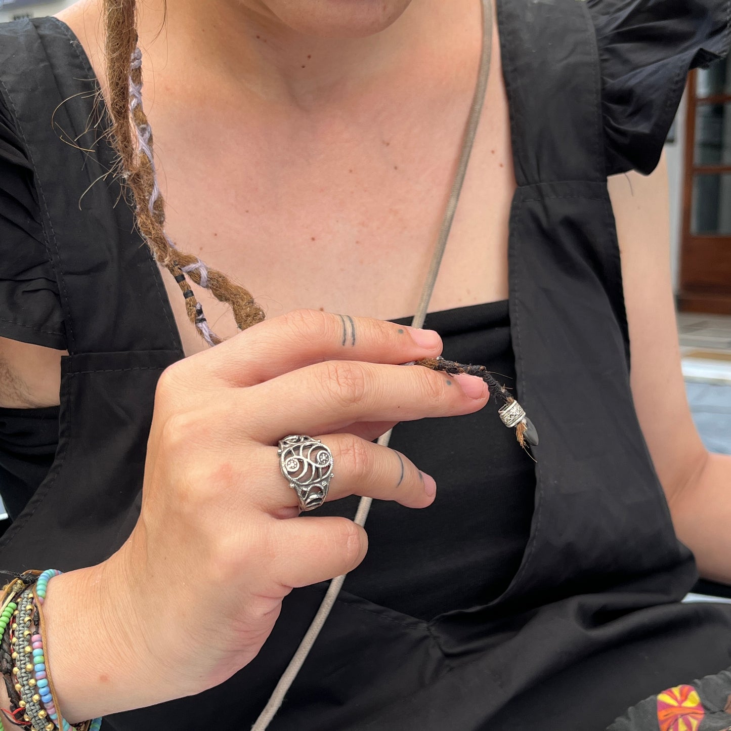 Anello Artigianale “BOCCHETTA SERRATURA TAO” Realizzato con bocchetta serratura in Argento (Prima Metà del ’900)