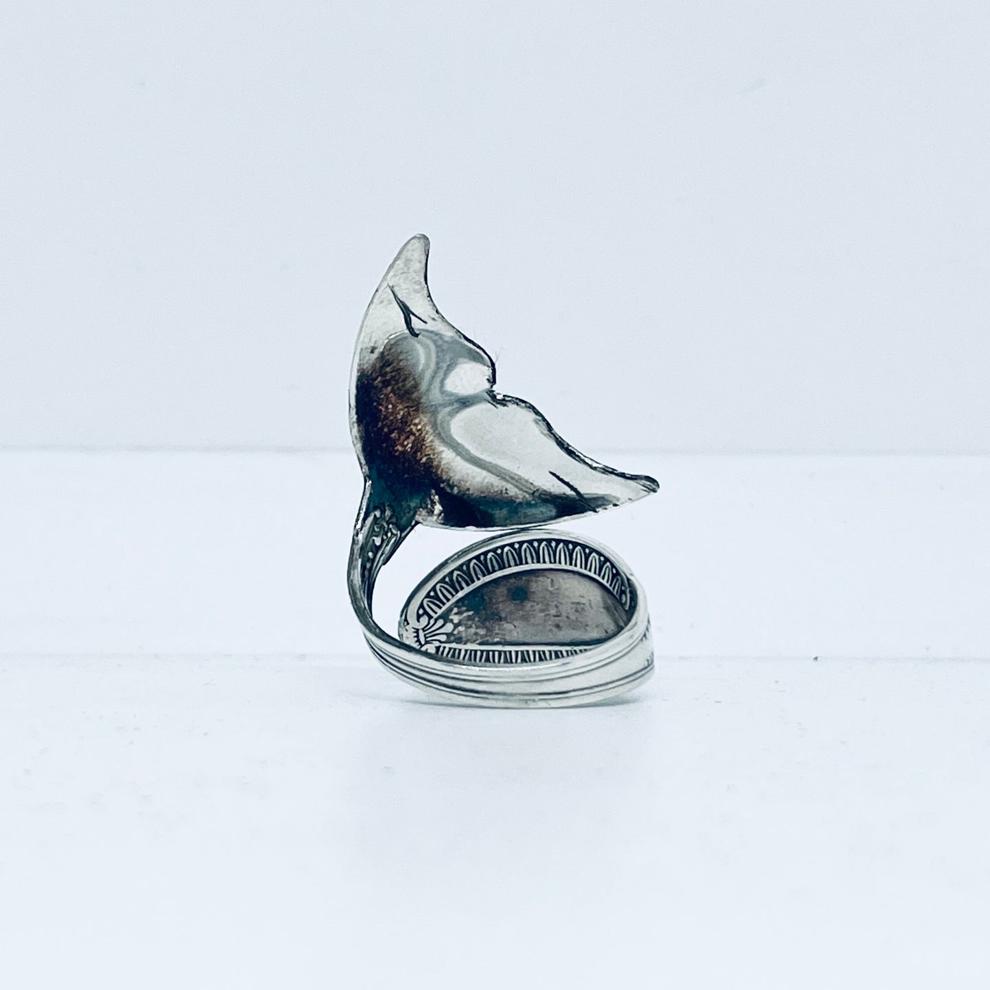 Anello Artigianale Mod. CODA#07 Realizzato con Antica posata in Argento (Prima Metà del ’900)