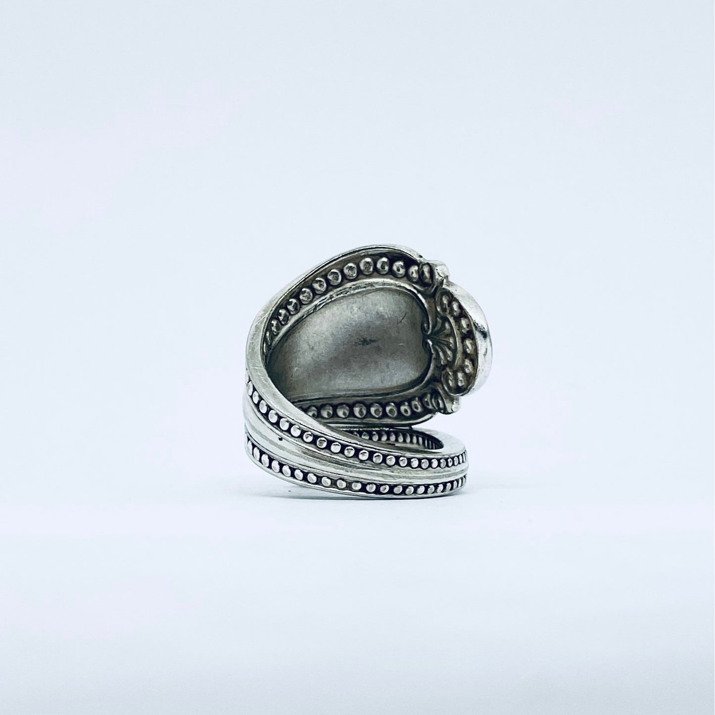 Anello Artigianale Mod. SPIRALE Realizzato con Antica posata in Argento (Prima Metà del ’900)