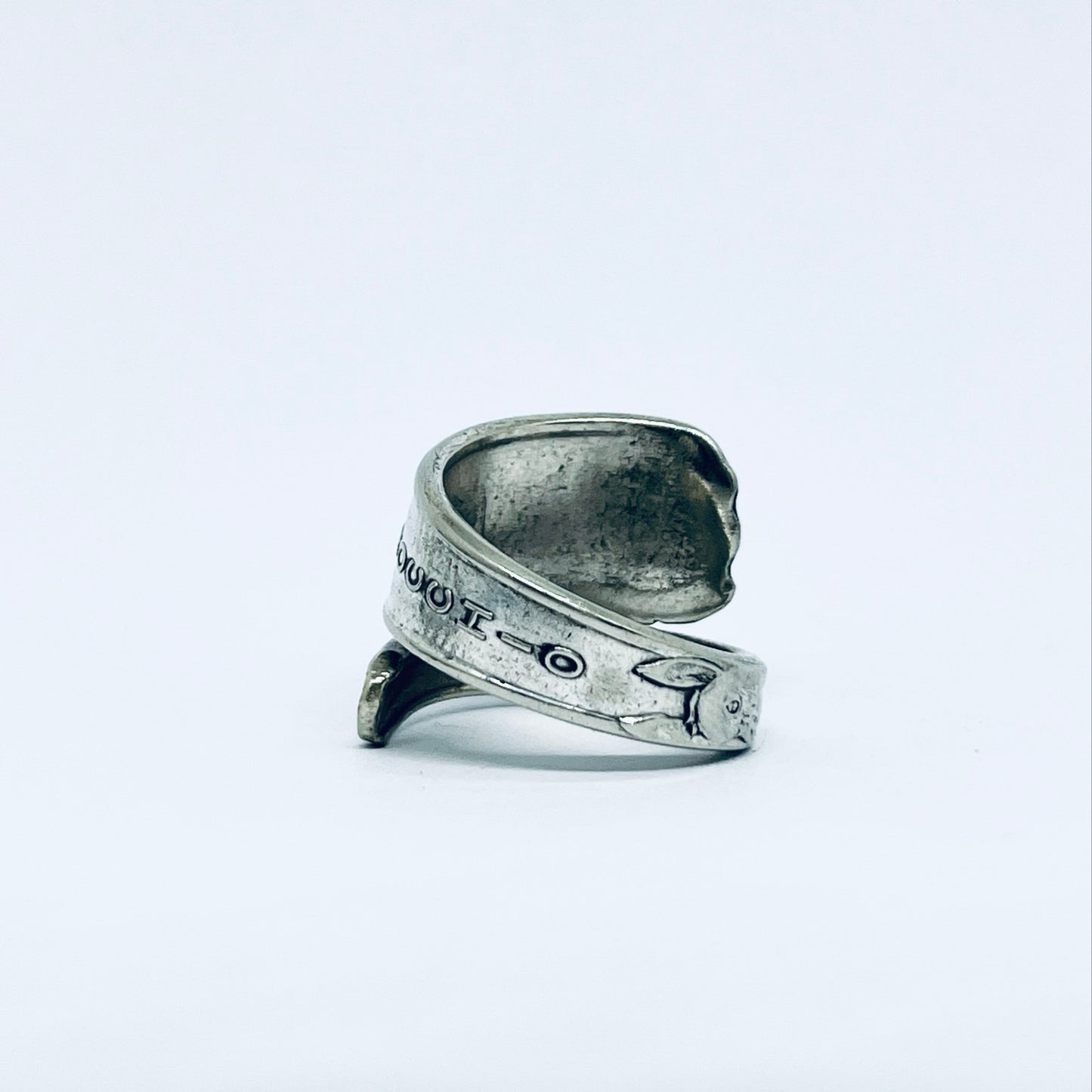 Anello Artigianale PINOCCHIO Mod. SPIRALE Realizzato con Antica posata in Argento (Prima Metà del ’900)
