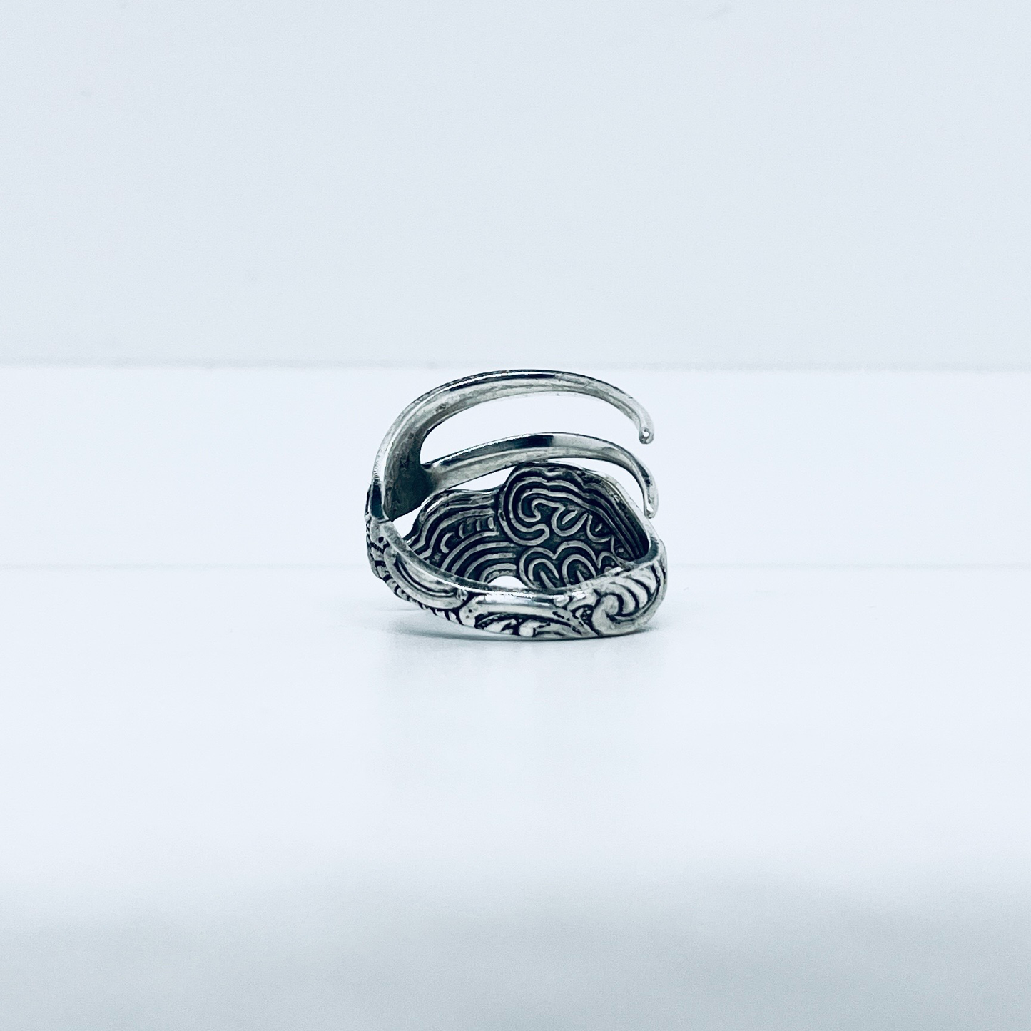 Anello Artigianale Mod. FORCHETTINA Realizzato con intera antica forchettina in Argento (Prima Metà del ’900)
