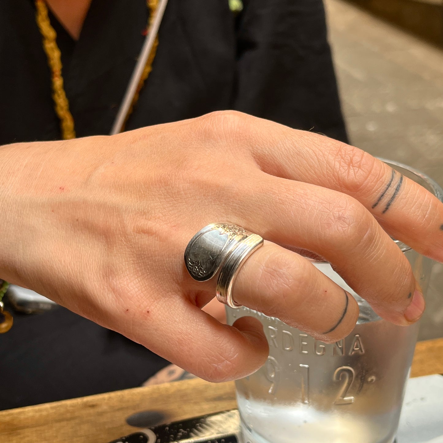Anello Artigianale Mod. SPIRALE Realizzato con Antica posata in Argento (Prima Metà del ’900)