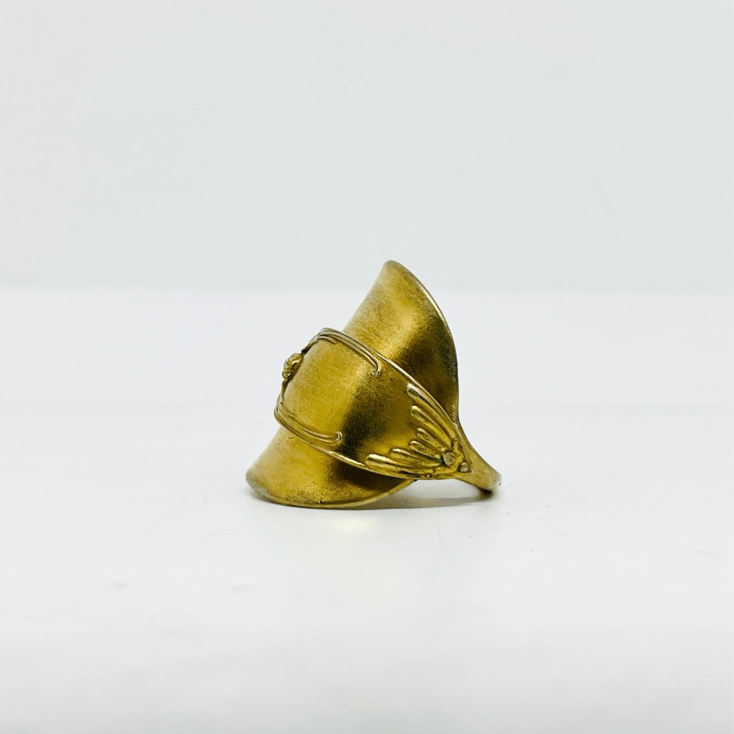 Anello Artigianale ANGELO Mod. INTERO Realizzato con intero Antico Cucchiaino in Argento (Prima Metà del ’900)