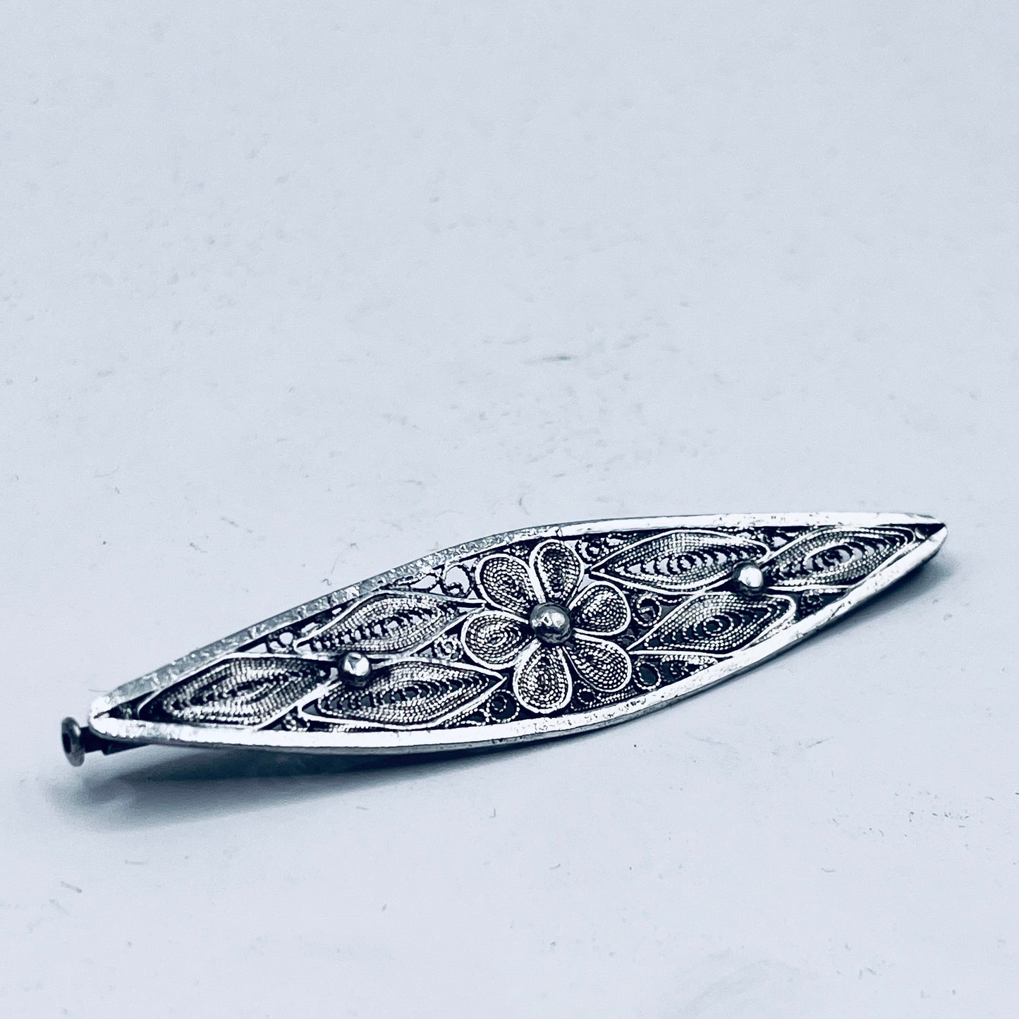 Anello Artigianale FILIGRANA Mod. SPILLA Realizzato con Antica spilla in Argento (Prima Metà del ’900)