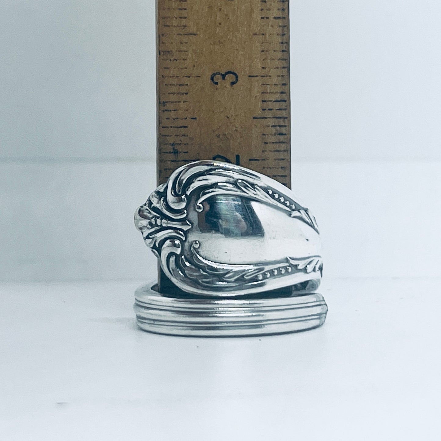 Anello Artigianale Mod. SPIRALE  Realizzato con Antica posata in Argento (Prima Metà del ’900)
