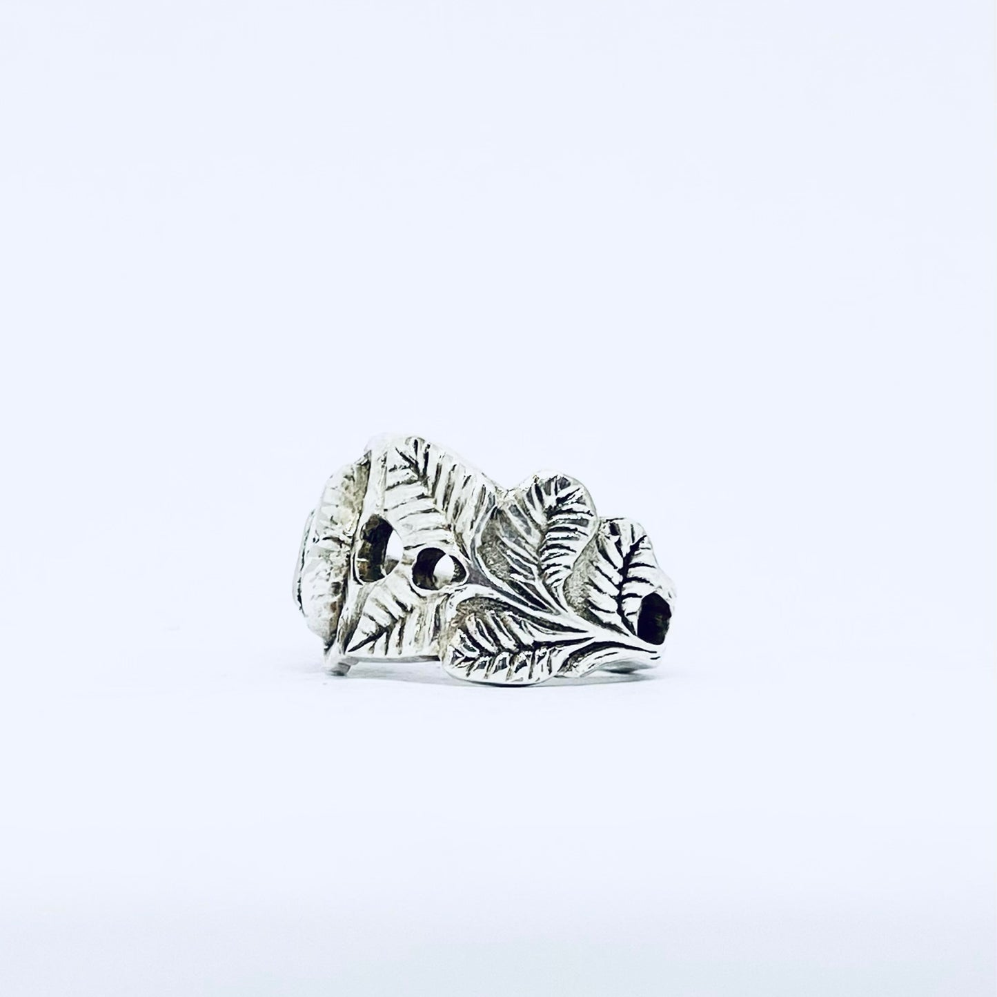 Anello Artigianale ROSA Mod. SPIRALE  Realizzato con Antica posata in Argento (Prima Metà del ’900)