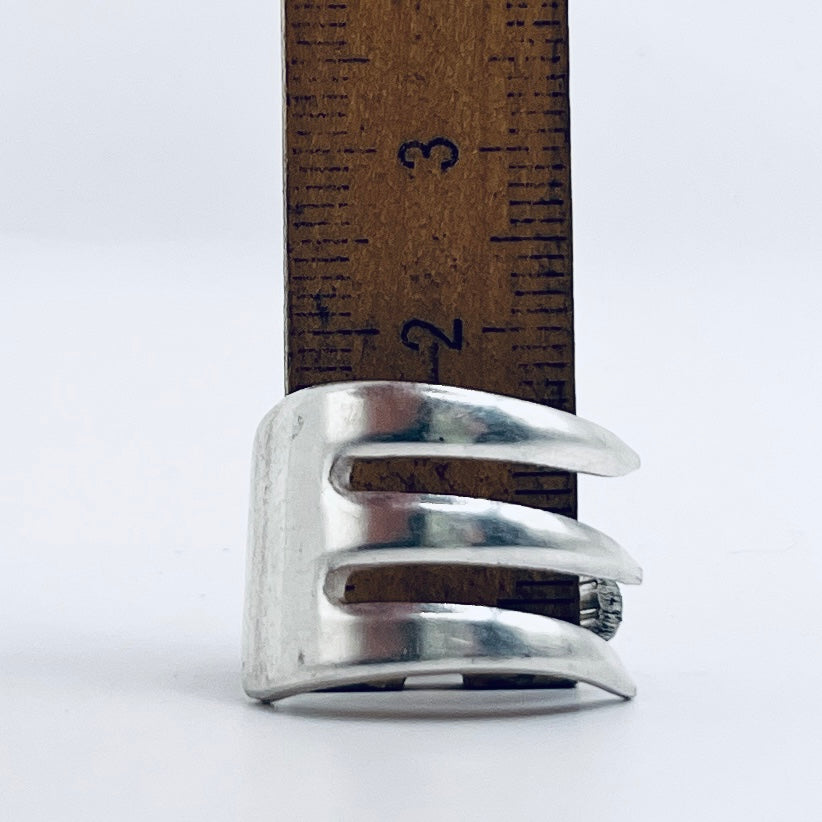 Anello Artigianale Mod. FORCHETTA 02 Realizzato con Antica posata in Argento (Prima Metà del ’900)