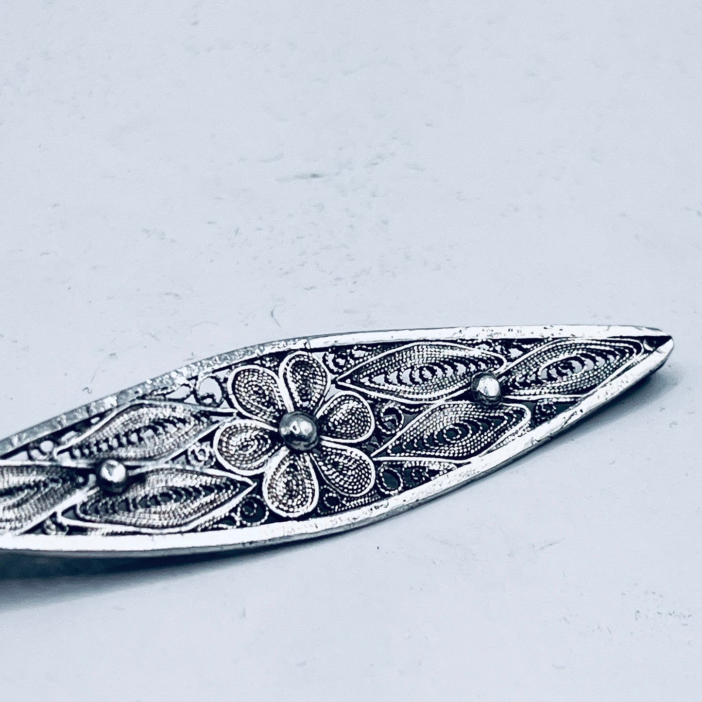 Anello Artigianale FILIGRANA Mod. SPILLA Realizzato con Antica spilla in Argento (Prima Metà del ’900)