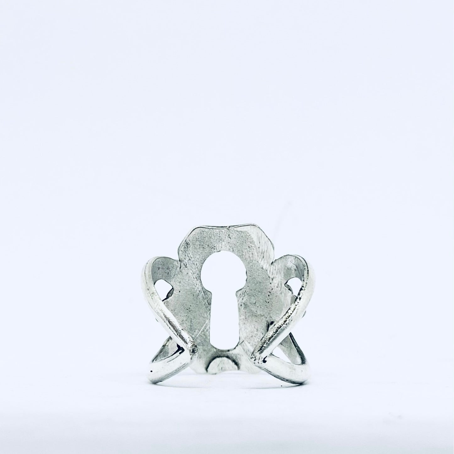 Anello Artigianale “SERRATURA RETTANGOLO” Realizzato con serratura in Argento (Prima Metà del ’900)