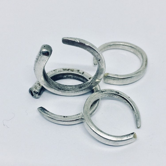 Anello Artigianale FEDINA Mod. REBBIO Realizzato con Antica posata in Argento (Prima Metà del ’900)