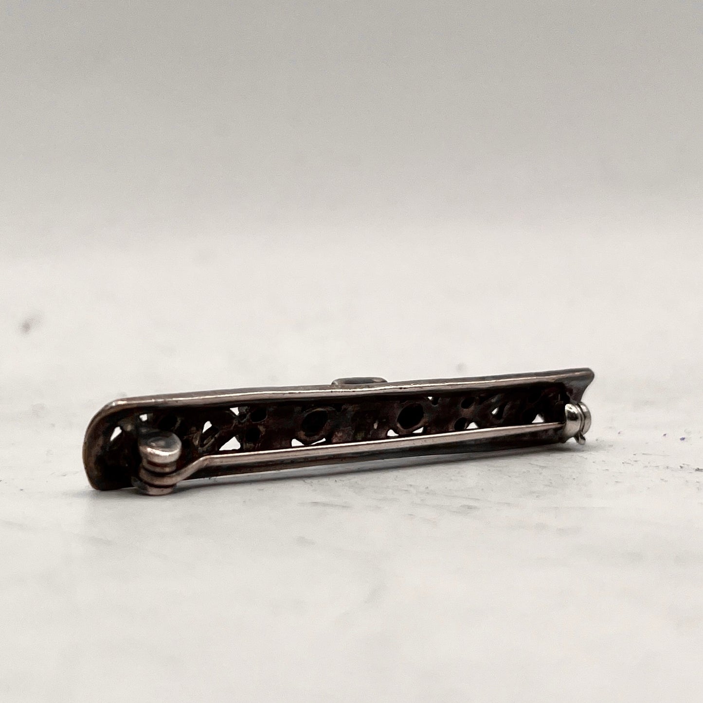 Anello Artigianale SPILLA ONICE Mod. SPILLA Realizzato con Antica spilla in Argento (Prima Metà del ’900)