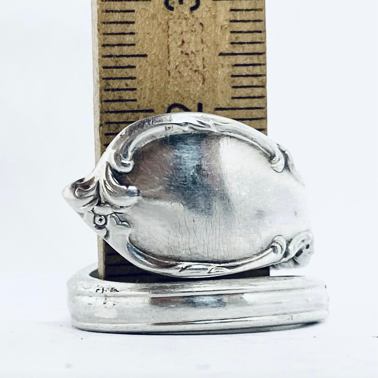 Anello Artigianale Mod. SPIRALE  Realizzato con Antica posata in Argento (Prima Metà del ’900)