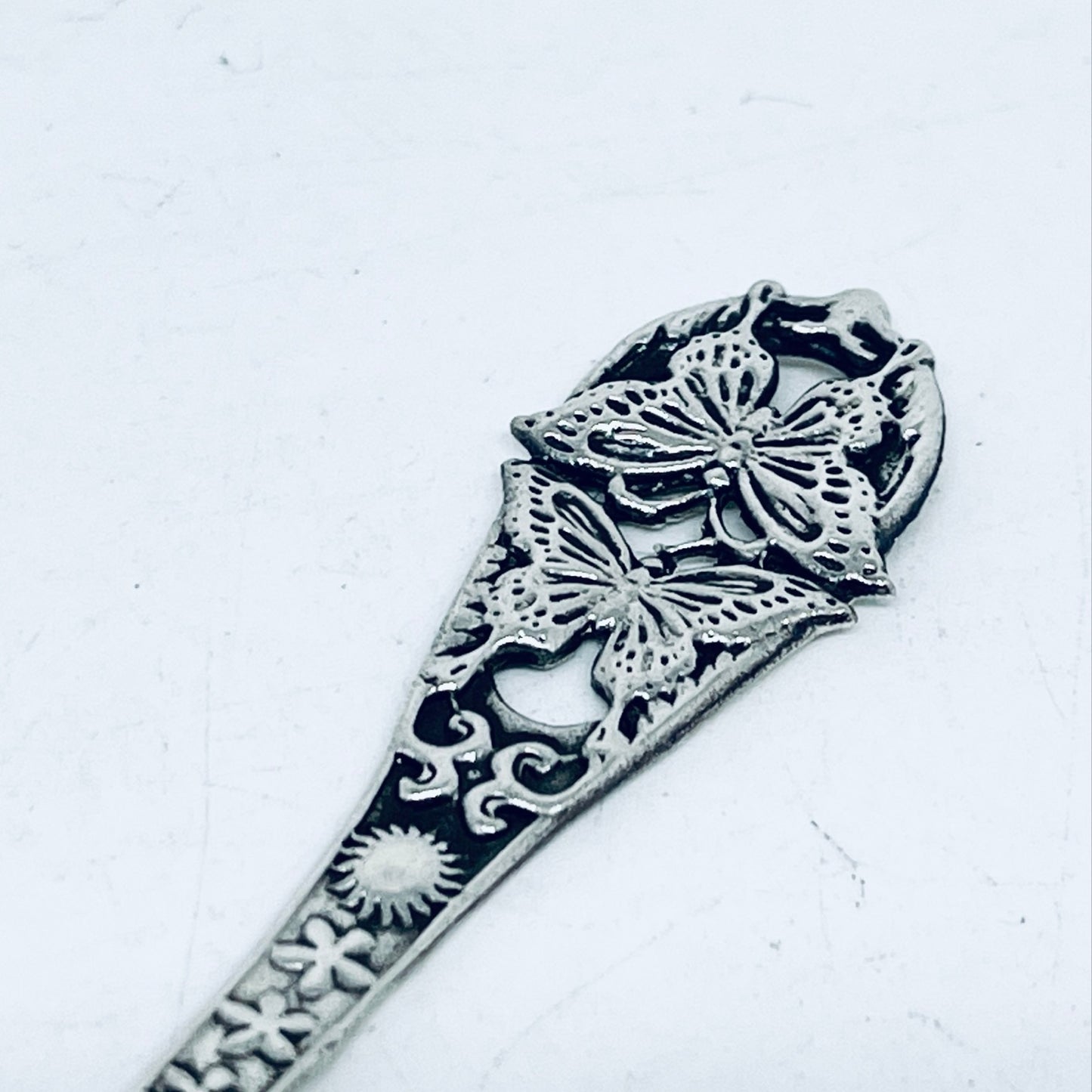 Anello Artigianale FARFALLE Mod. SPIRALE  Realizzato con  Antica posata in Argento (Prima Metà del ’900)