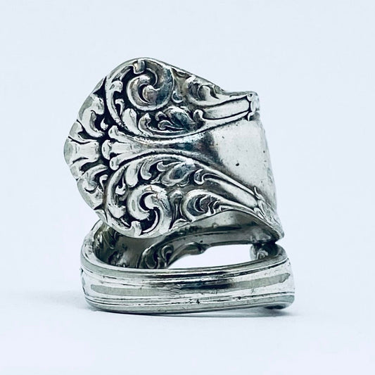 Anello Artigianale Mod. SPIRALE  Realizzato con Antica posata in Argento (Prima Metà del ’900)