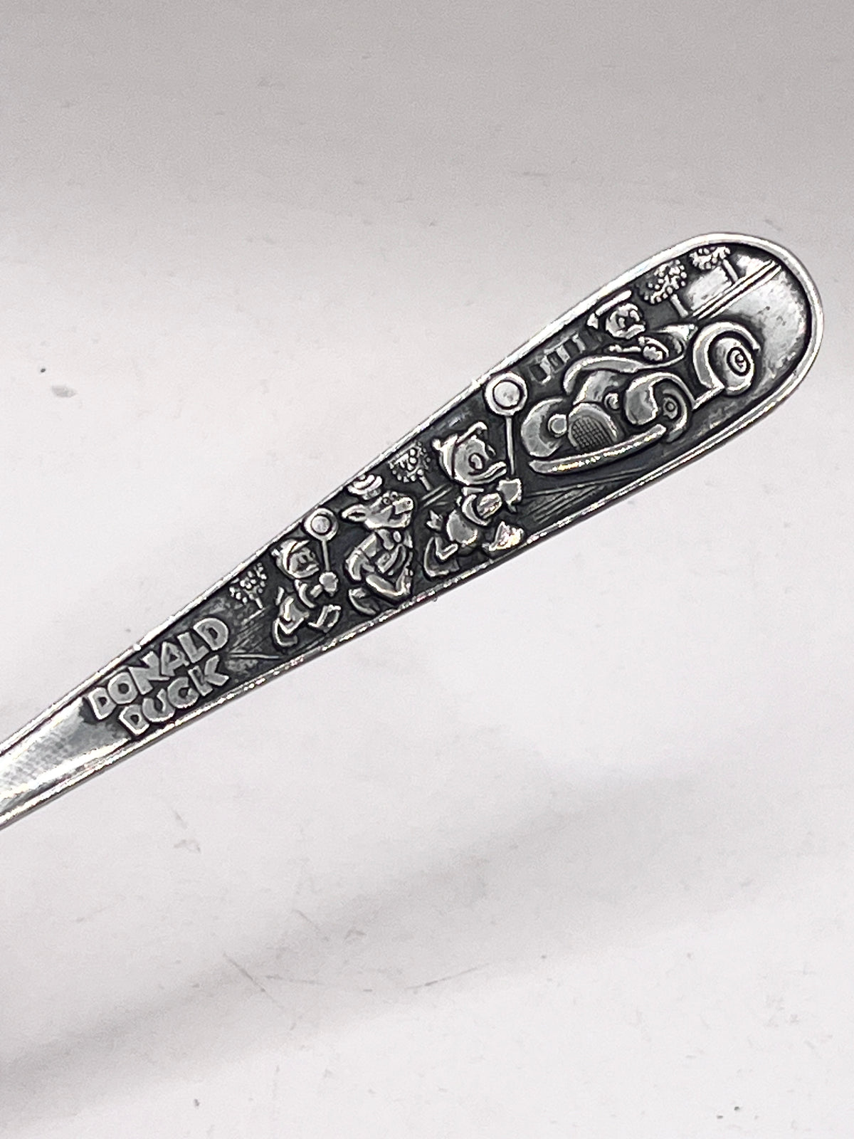 Anello Donald Duck ricavato da una posata antica in lega d’argento – vista 4