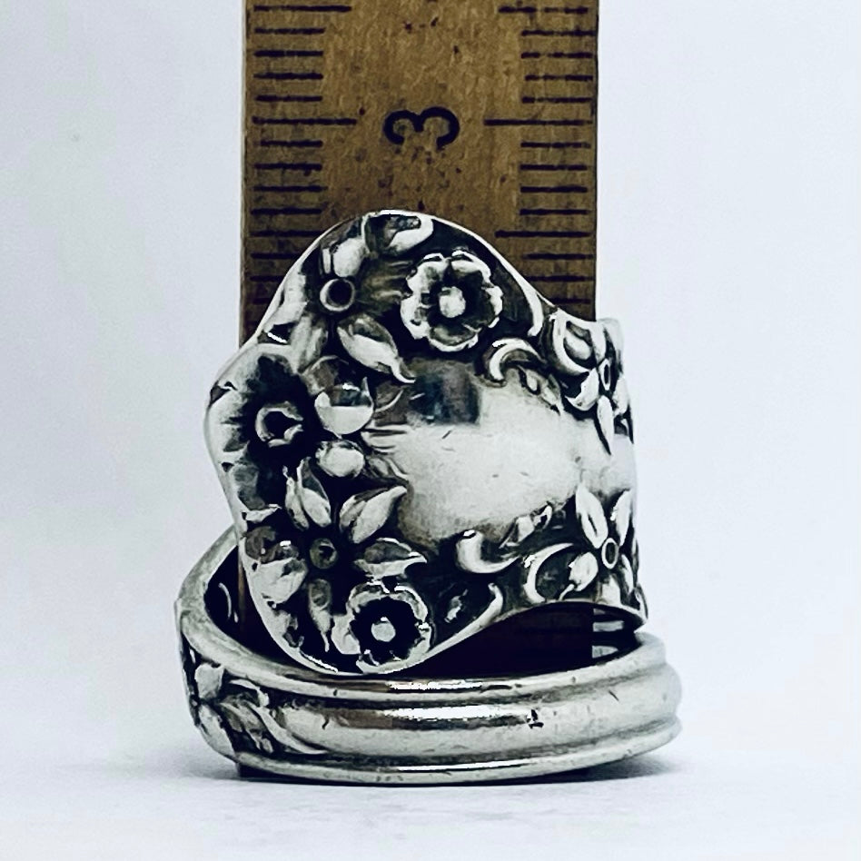Anello Artigianale Mod. SPIRALE  Realizzato con Antica posata in Argento (Prima Metà del ’900)