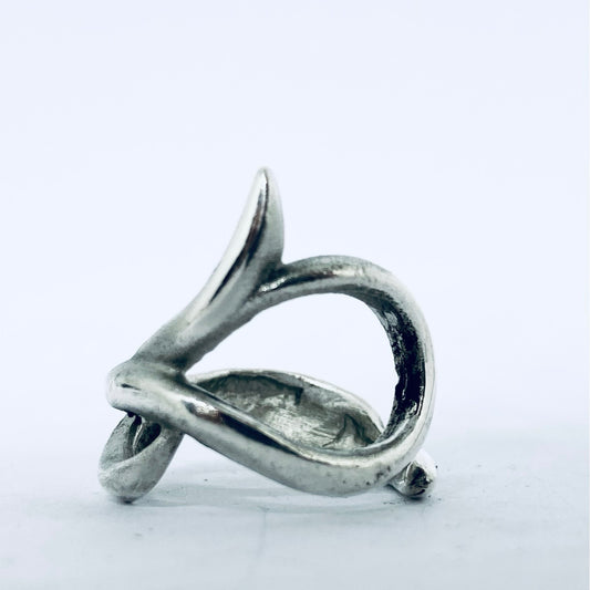 Anello Artigianale INFINITO Mod. SPILLA Realizzato con Antica spilla in Argento (Prima Metà del ’900)