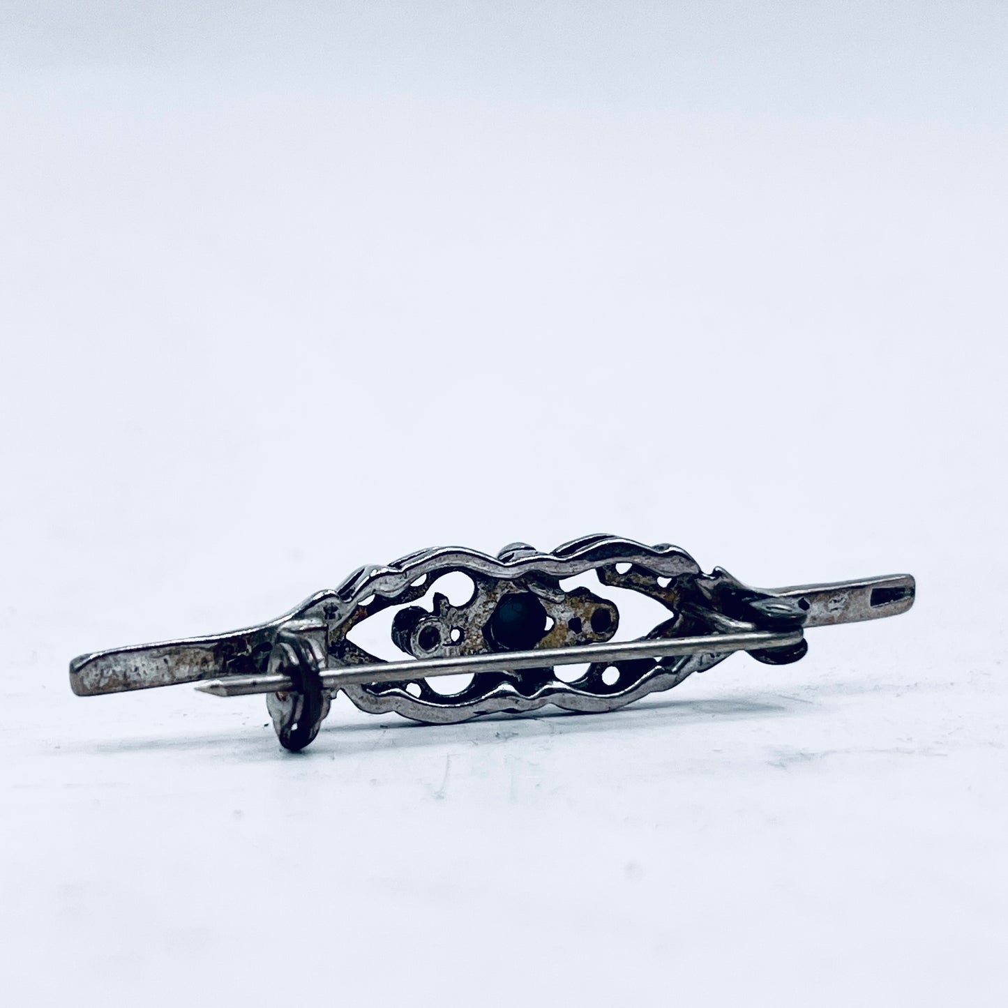Anello Artigianale SPILLA TURCHESE Mod. SPILLA Realizzato con Antica spilla in Argento (Prima Metà del ’900)