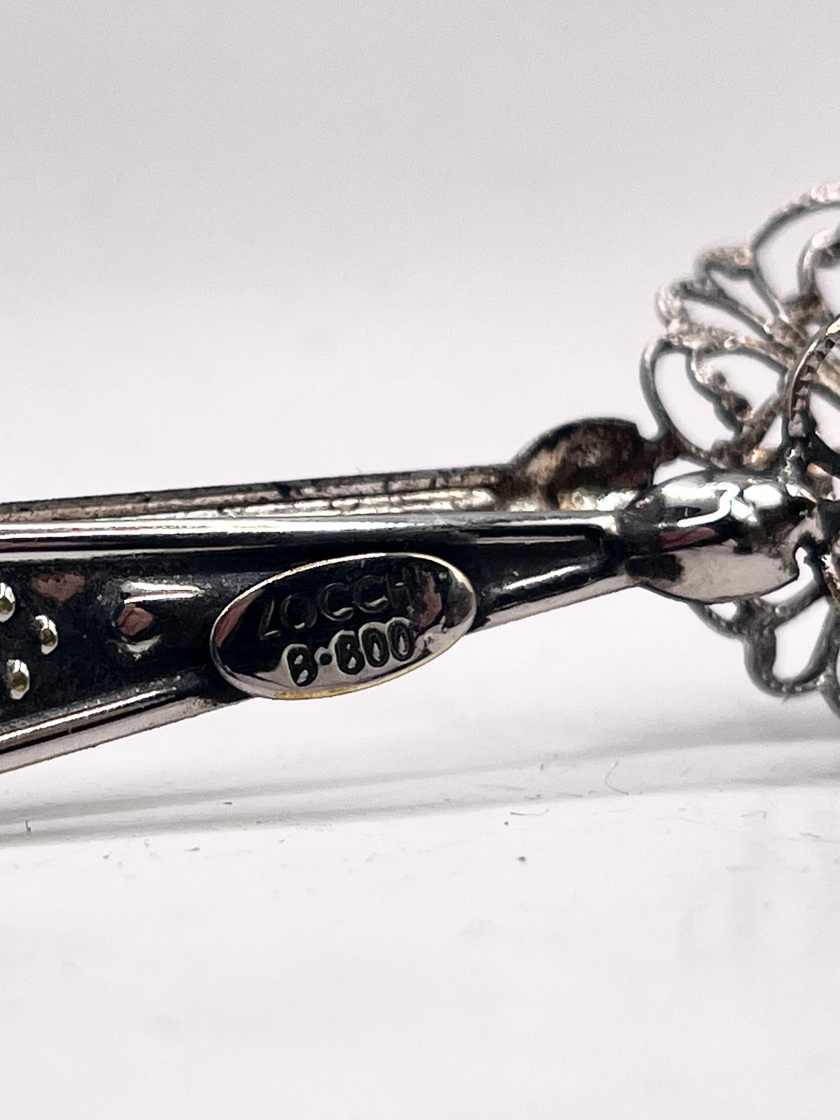 Anello Artigianale MERLETTO FIORITO Mod. PINZETTE Realizzato con Antica pinzetta in Argento (Prima Metà del ’900)