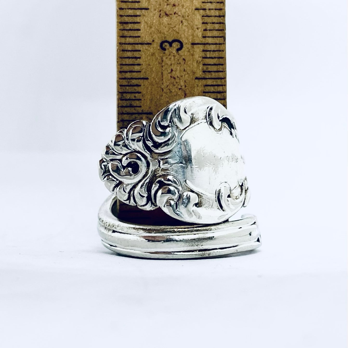 Anello Artigianale Mod. SPIRALE  Realizzato con Antica posata in Argento (Prima Metà del ’900)