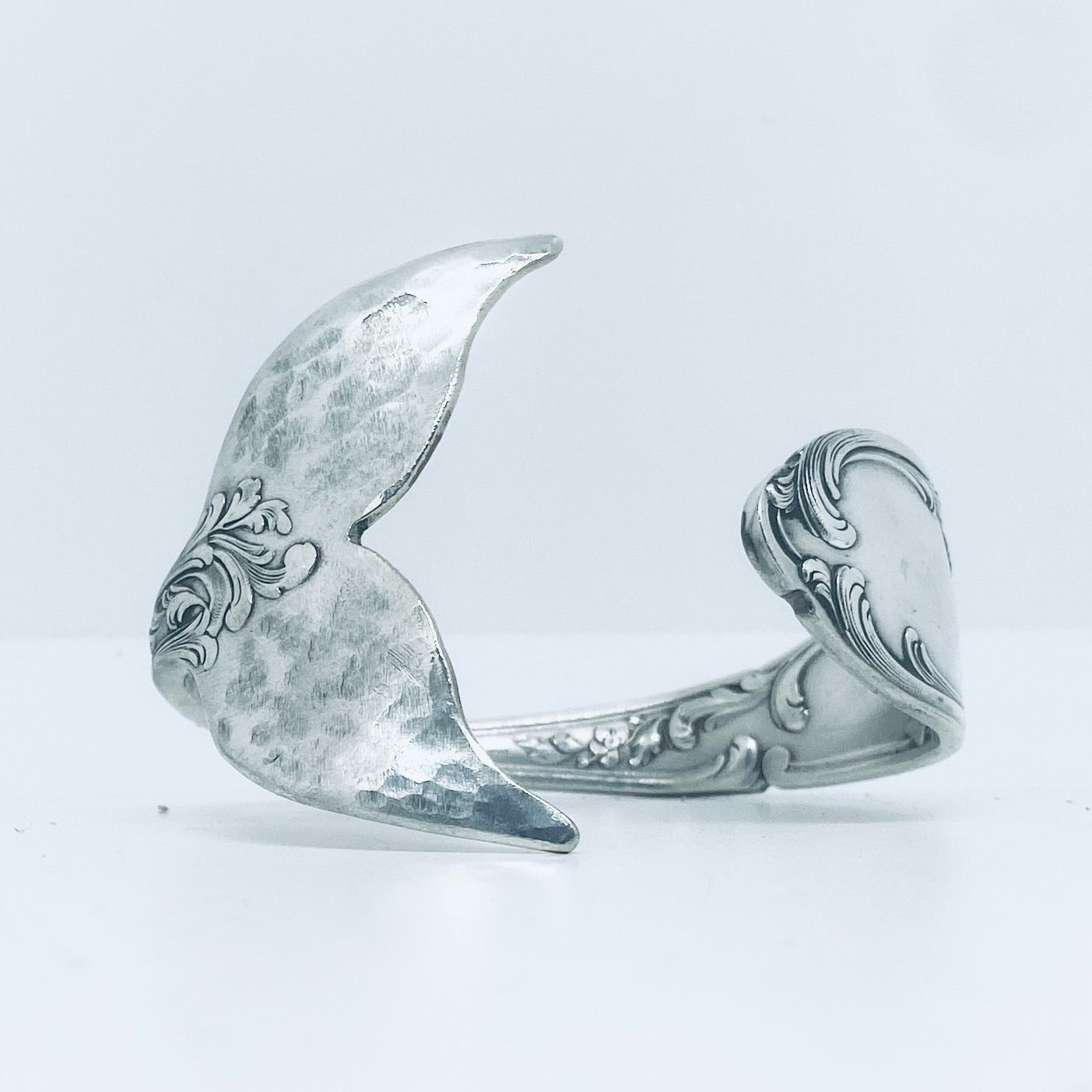 Bracciale Artigianale CODA Mod. CUCCHIAIO  Realizzato con Antica posata in Argento (Prima Metà del ’900)