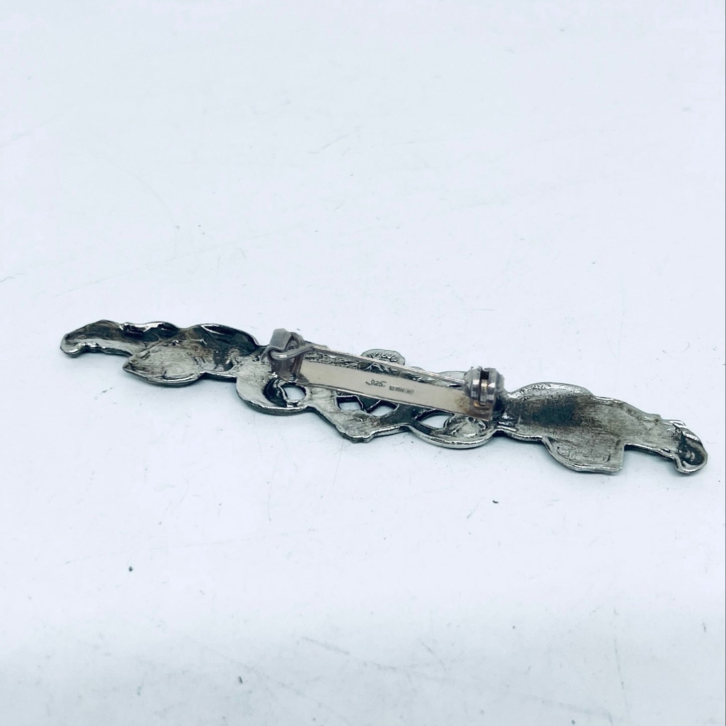 Anello Artigianale NARCISO Mod. SPILLA Realizzato con Antica spilla in Argento (Prima Metà del ’900)