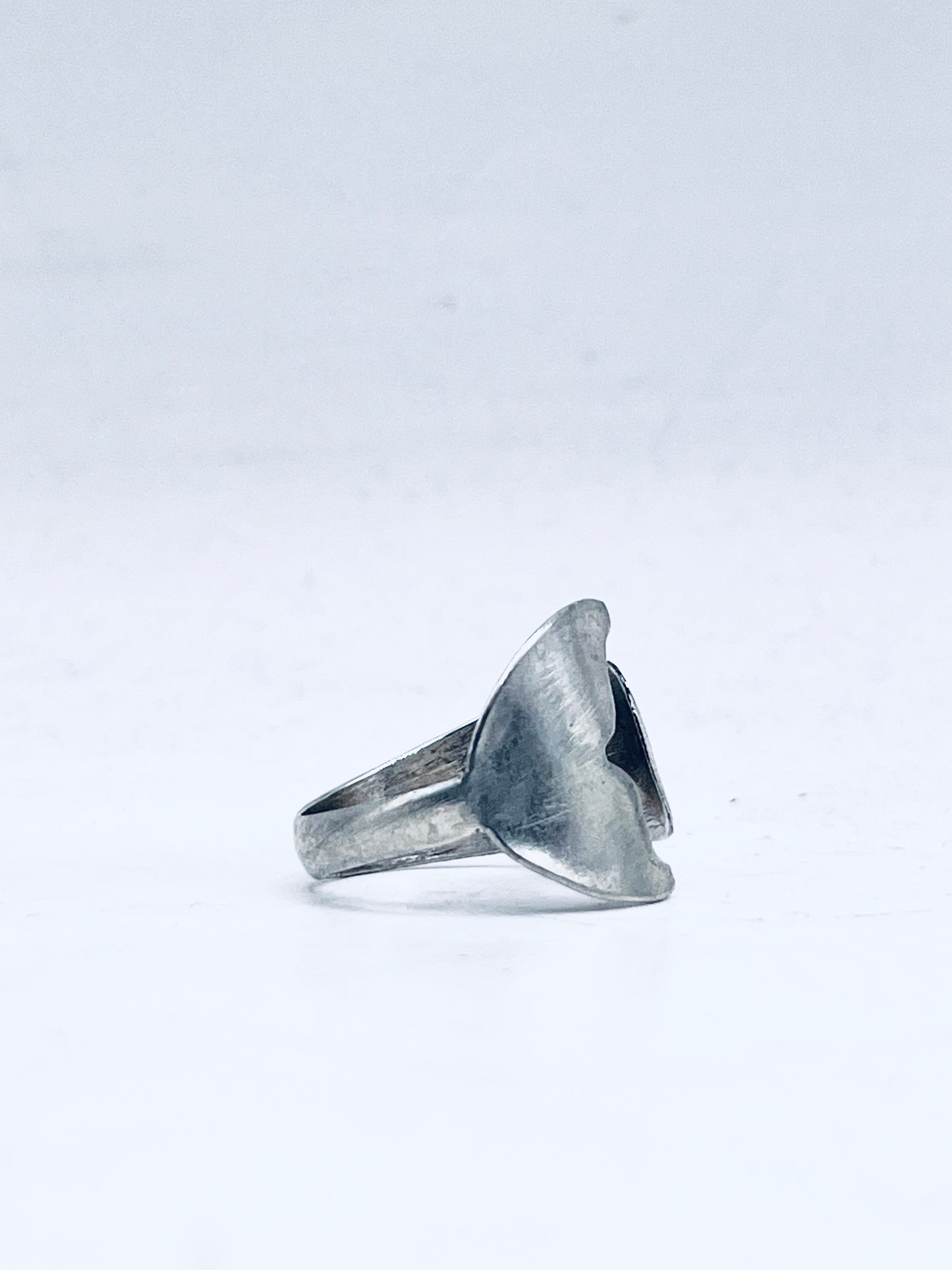 Anello Artigianale Mod. MINICODA#05 Realizzato con Antica posata in Argento (Prima Metà del ’900)