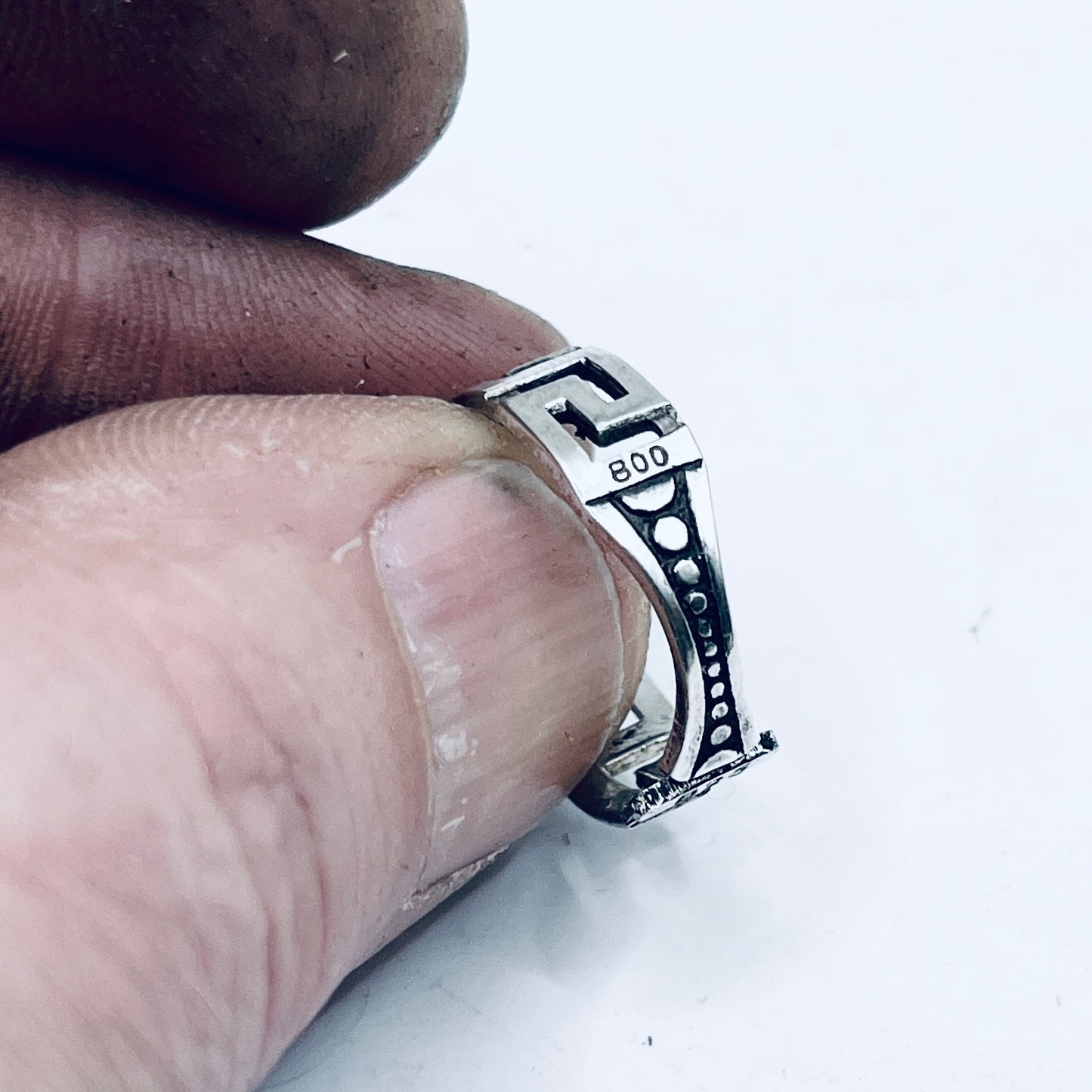 Anello Artigianale FEDINA CELTICA Mod. CLASSICO  Realizzato con Antica posata (Prima Metà del ’900)