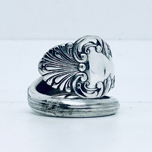 Anello Artigianale Mod. SPIRALE  Realizzato con Antica posata in Argento (Prima Metà del ’900)