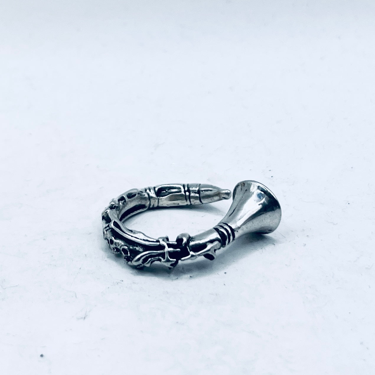 Anello Artigianale CLARINETTO Mod. CLASSICO  Realizzato con Antica SPILLA in Argento 800(Prima Metà del ’900)