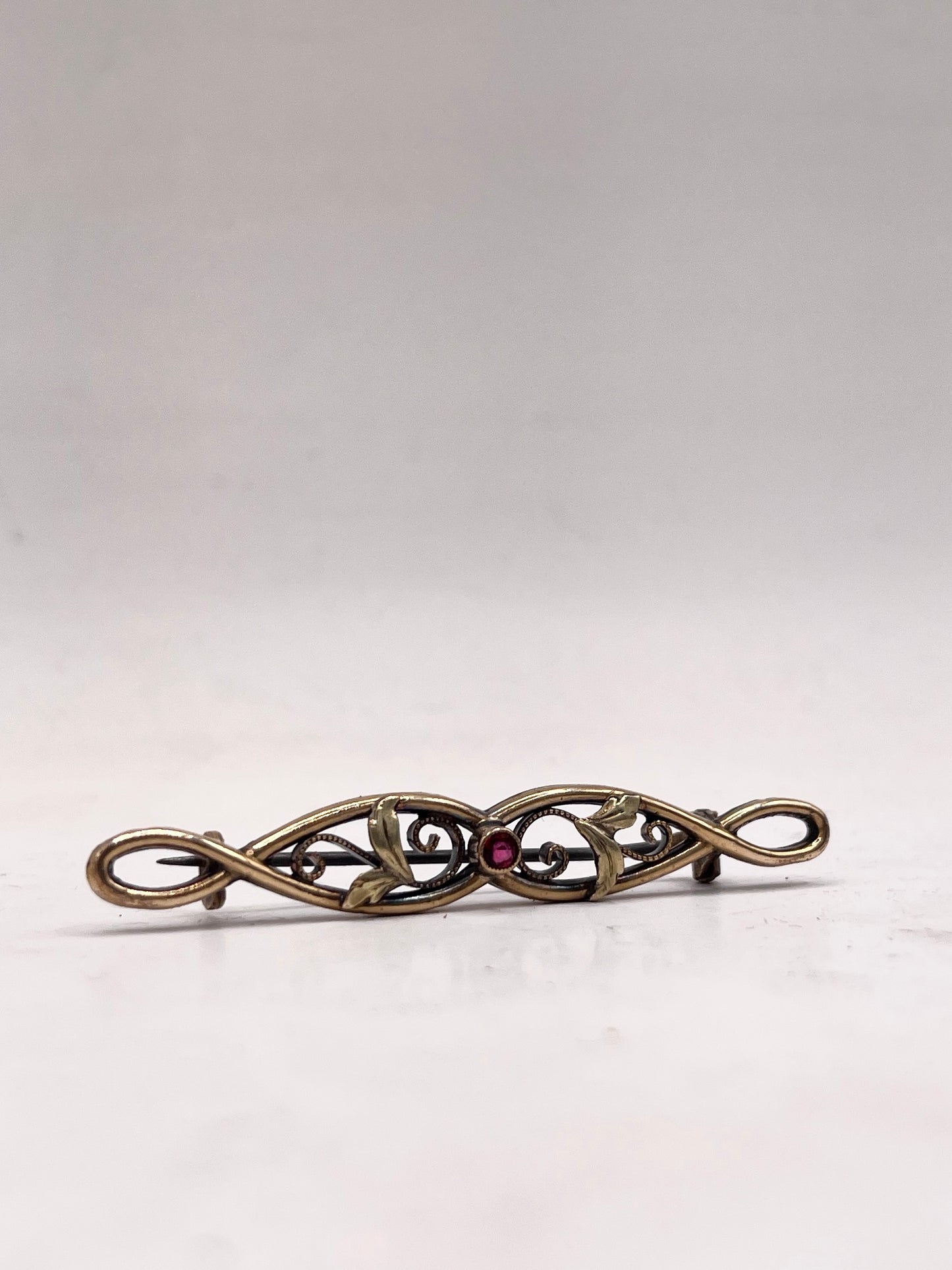 Anello Artigianale SPILLA INFINITI Mod. SPILLA GRANATO Realizzato con Antica spilla in Argento Bagnata Oro (Prima Metà del ’900)