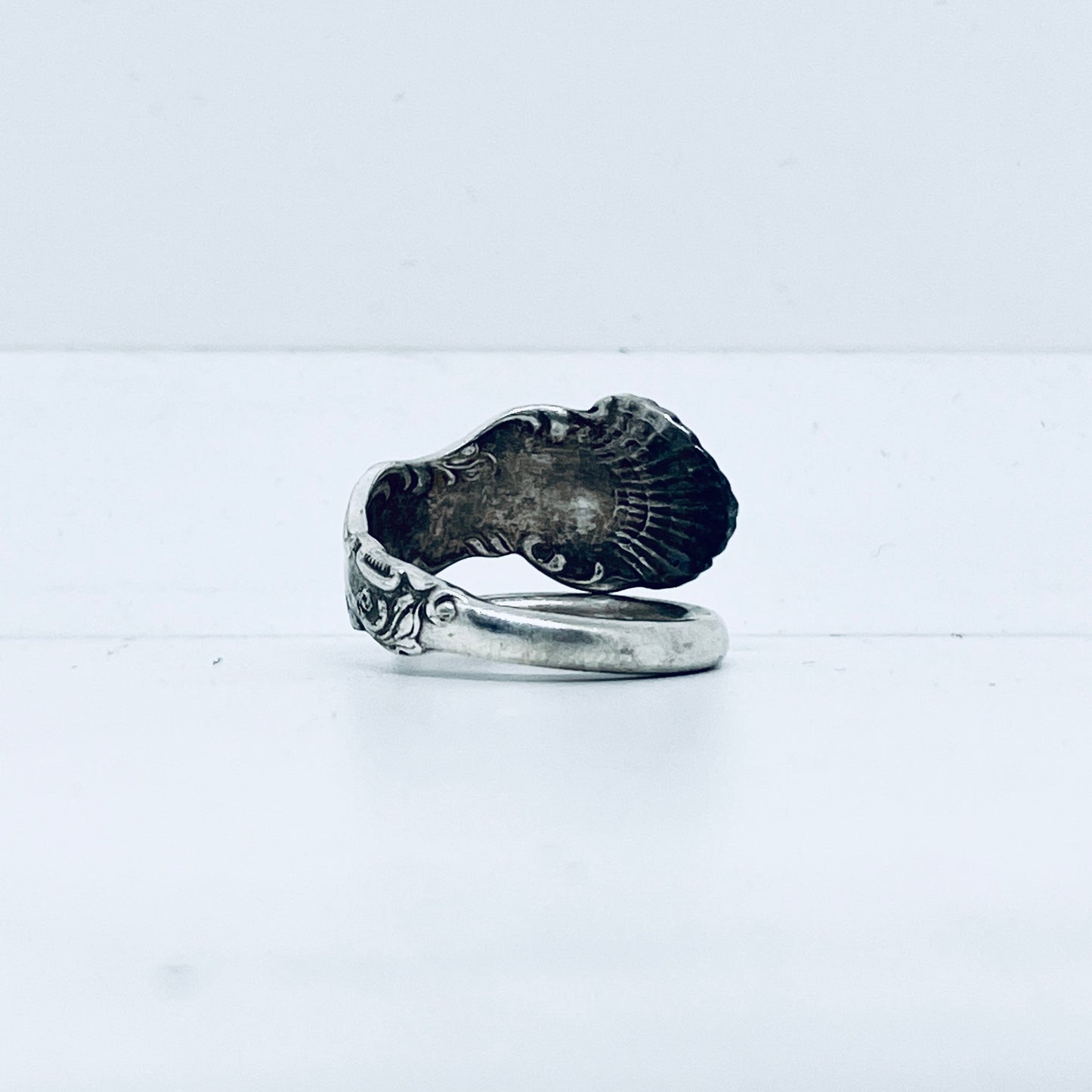 Anello Artigianale Mod. SPIRALE  Realizzato con Antica posata in Argento (Prima Metà del ’900)