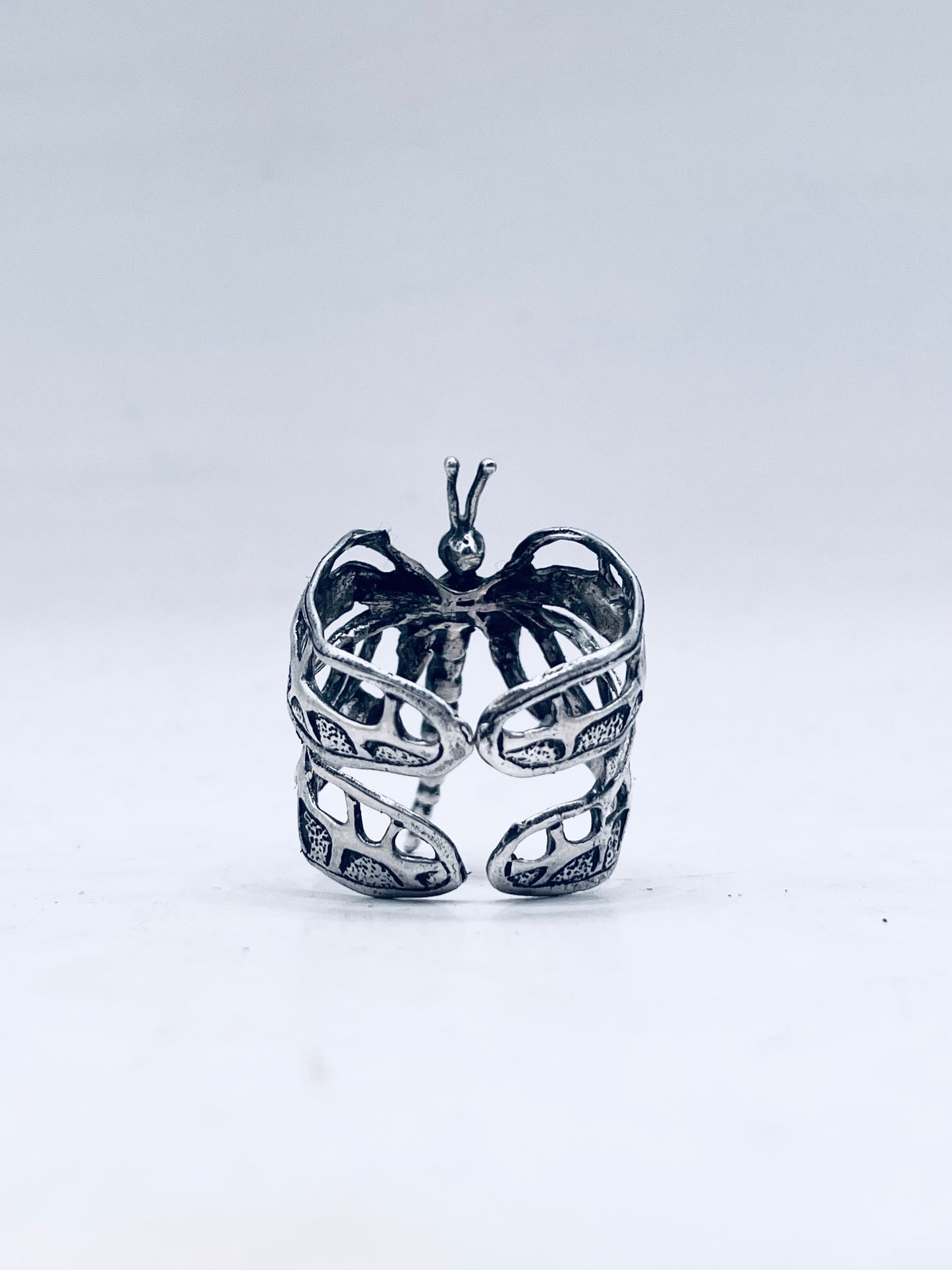 Anello Artigianale LIBELLULA Mod. SPILLA Realizzato con Antica spilla in Argento (Prima Metà del ’900)