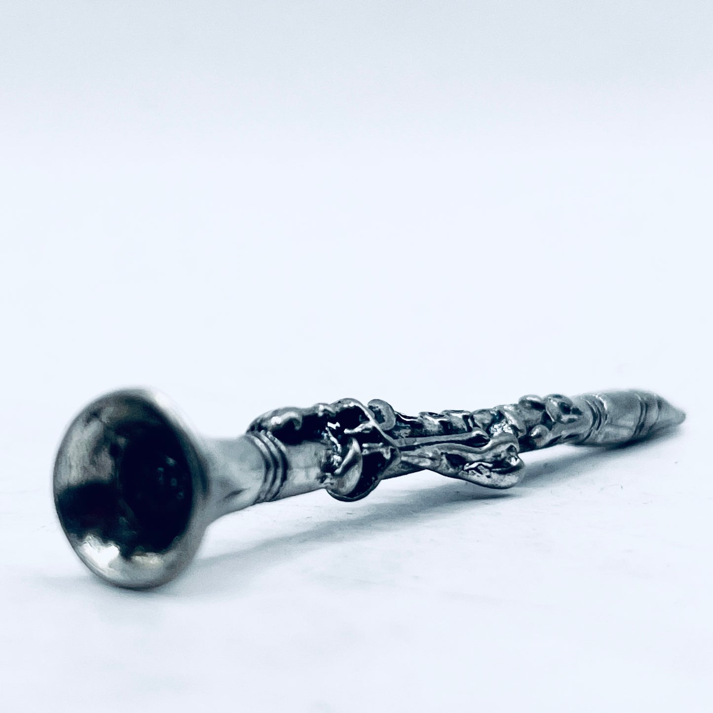 Anello Artigianale CLARINETTO Mod. CLASSICO  Realizzato con Antica SPILLA in Argento 800(Prima Metà del ’900)