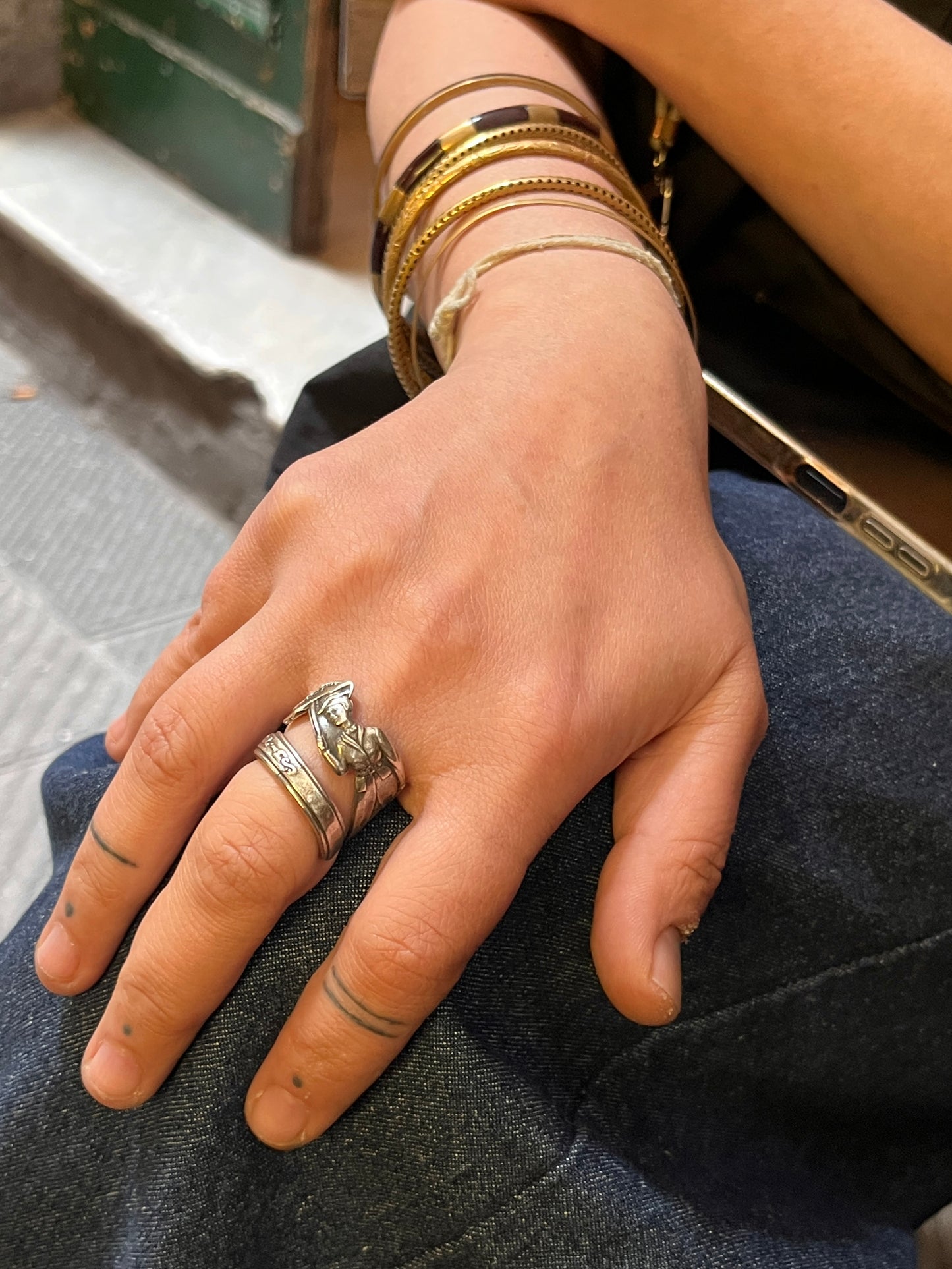 Anello Artigianale MARY POPPINS Mod. SPIRALE  Realizzato con Antica posata in Argento (Prima Metà del ’900)