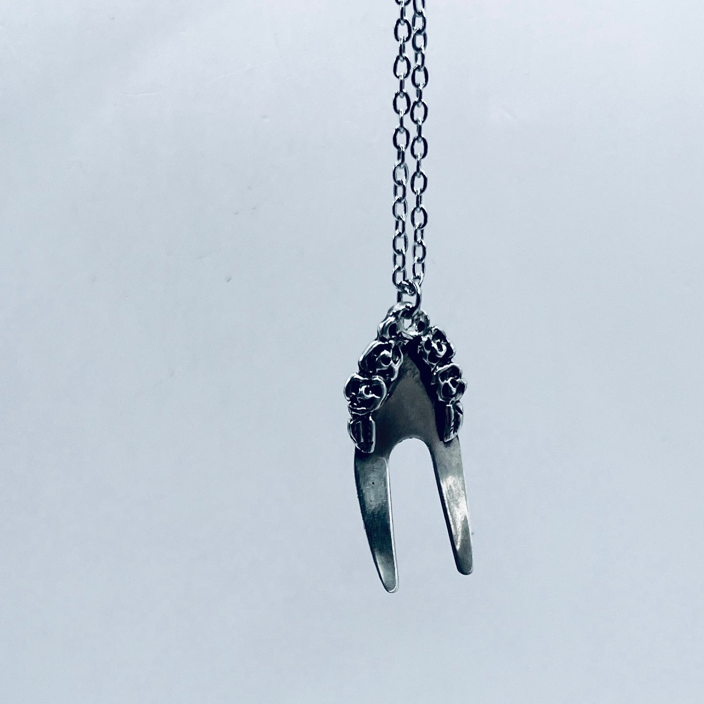 Anello Artigianale CORONA DI FIORI Mod. CLASSICO  + PENDENTE IN OMAGGIO Realizzato con intero Antico Cucchiaino in Argento 800(Prima Metà del ’900)