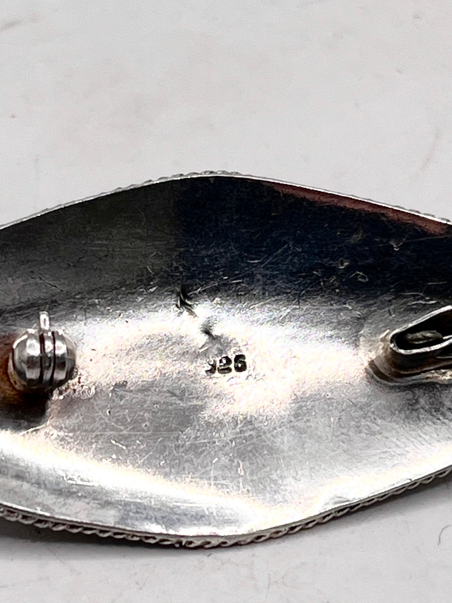 Anello Artigianale SGUARDO Mod. SPILLA AMETISTA Realizzato con Antica spilla in Argento (Prima Metà del ’900)