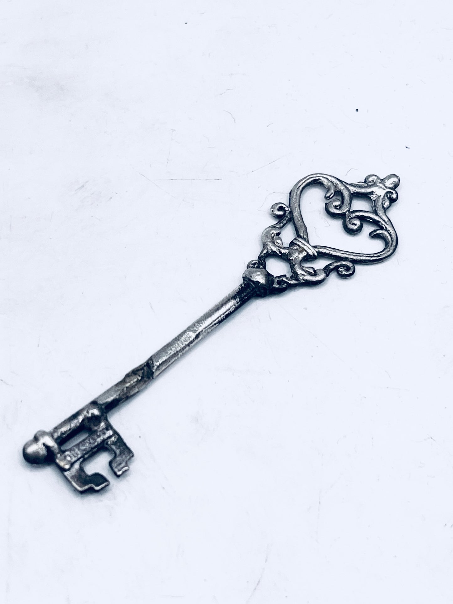 Anello Artigianale “CHIAVE CUORE ARGENTO 925” Realizzato con Antica Chiave in Argento