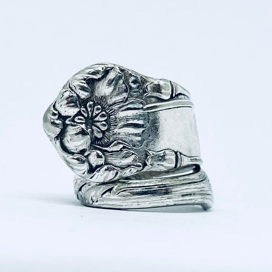 Anello Artigianale Mod. SPIRALE  Realizzato con Antica posata in Argento (Prima Metà del ’900)