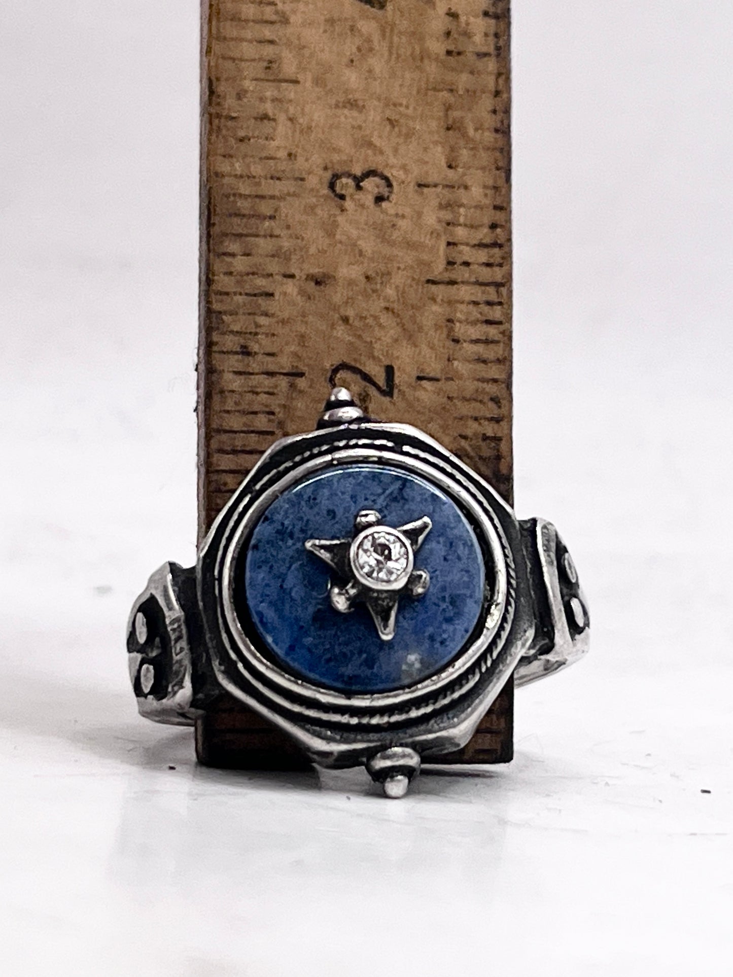 Anello Artigianale SPILLA ROSA DEI VENTI  Mod. SPILLA Realizzato con Antica spilla in Argento (Prima Metà del ’900)