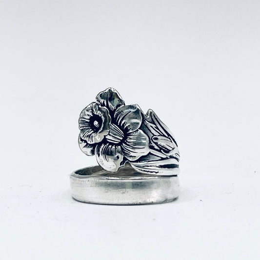 Anello Artigianale NARCISO LIGHT Mod. SPIRALE  Realizzato con Antica posata in Argento (Prima Metà del ’900)