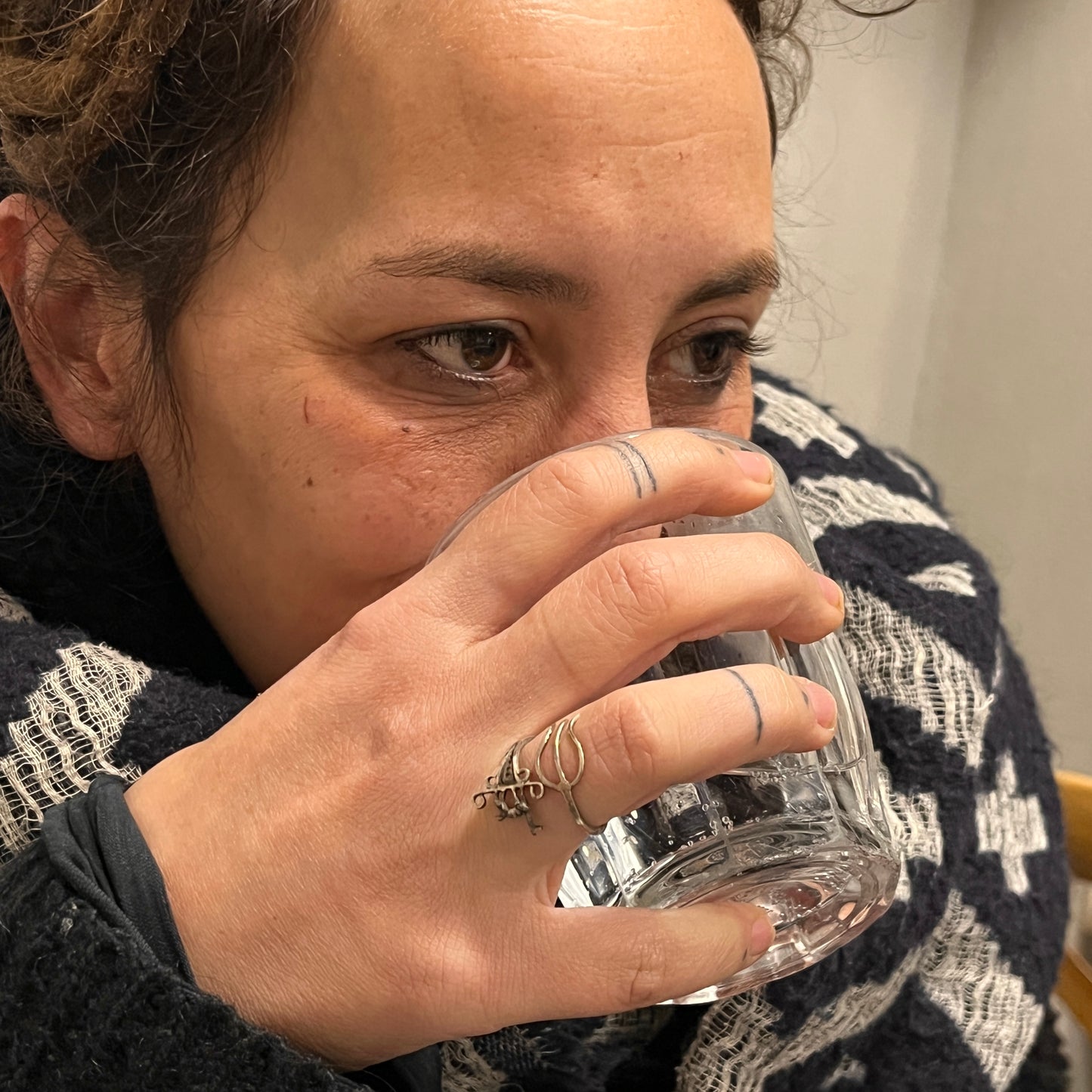 Anello Artigianale LAMA Mod. FORCHETTINA Realizzato con intera antica forchettina in Argento 925 (Prima Metà del ’900)