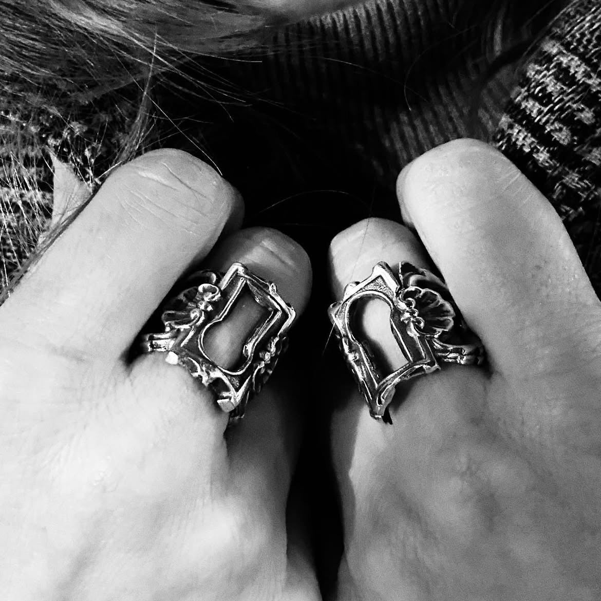 Anello Artigianale “SERRATURA CONCHIGLIE” Realizzato con serratura in Argento (Prima Metà del ’900)