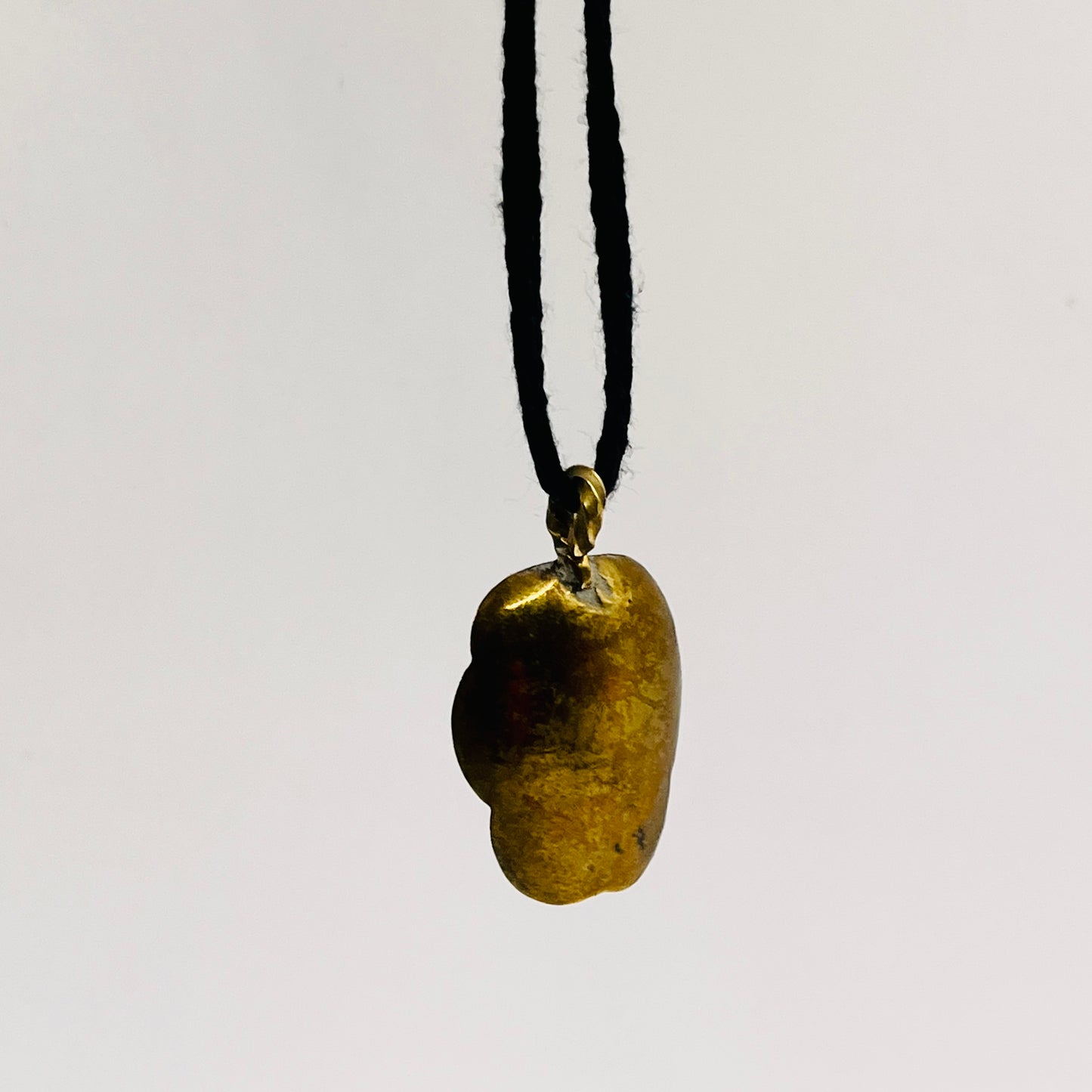 Anello + Pendente Artigianale “Wayang Kulit”  Realizzato con Antica posata in OTTONE (Prima Metà del ’900)