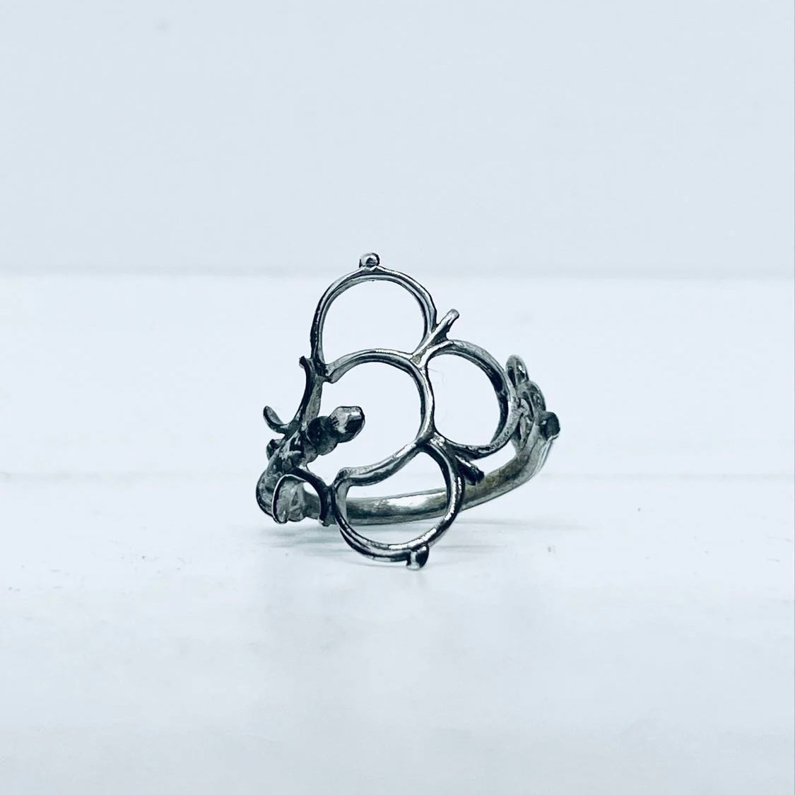 Anello Artigianale “CHIAVE TRIFOGLIO ARGENTO 925” Realizzato con Antica Chiave in Argento
