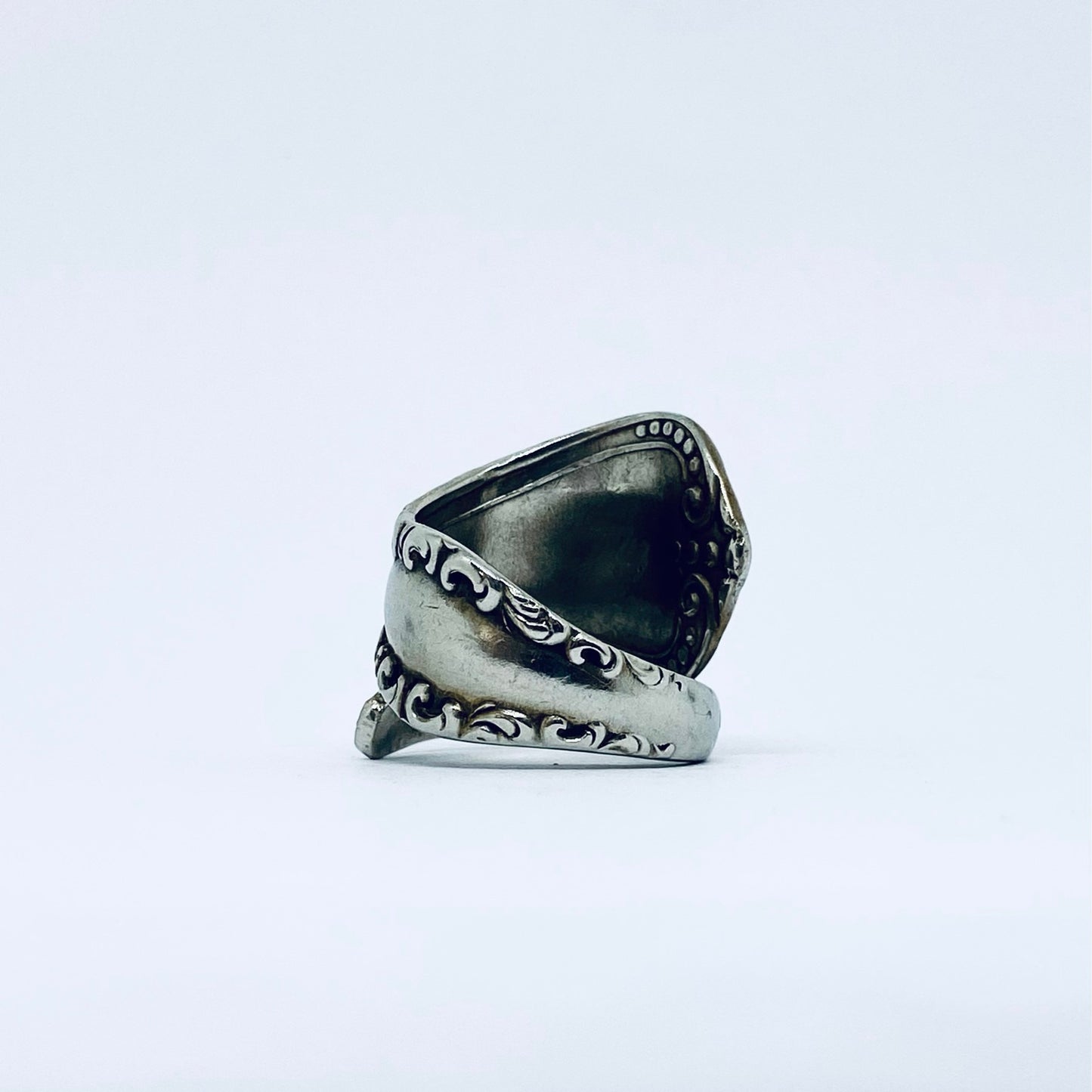 Anello Artigianale Mod. SPIRALE  Realizzato con Antica posata in Argento (Prima Metà del ’900)