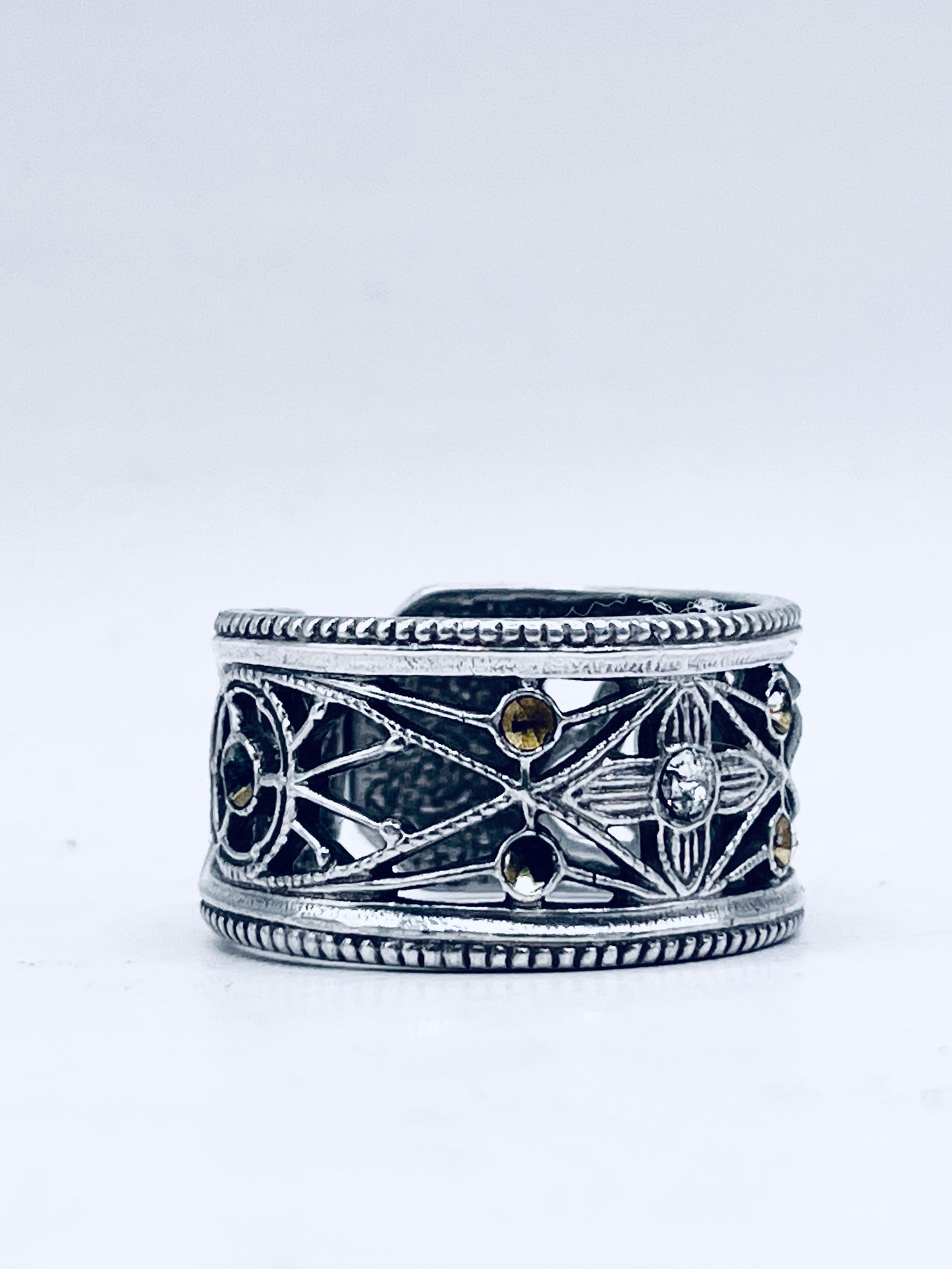 Anello Artigianale SPILLA COSTELLAZIONI Mod. SPILLA Realizzato con Antica spilla in Argento (Prima Metà del ’900)