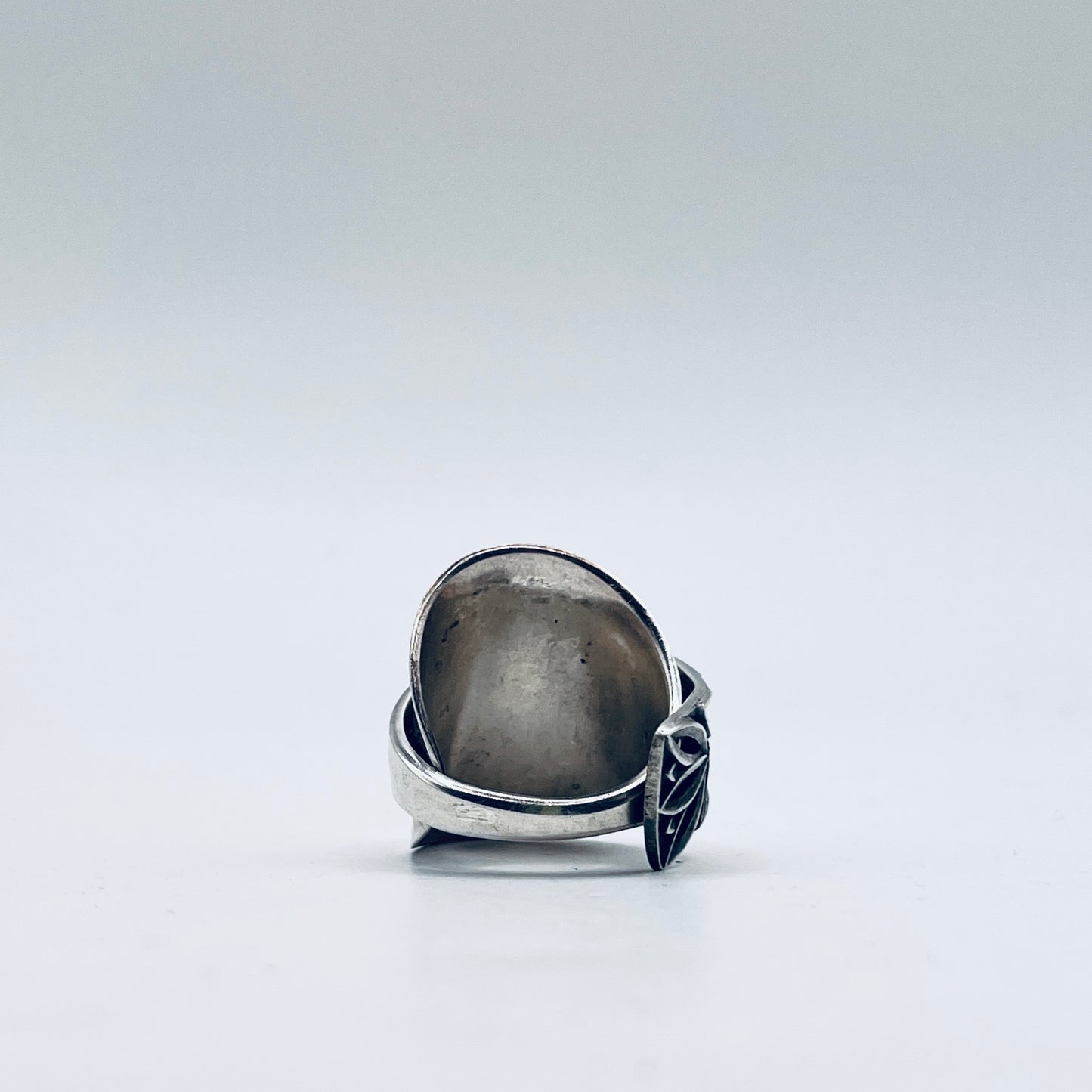 Anello Artigianale LOTO Mod. SPIRALE/INTERO/CLASSICO  Realizzato con Antica posata in Argento (Prima Metà del ’900)